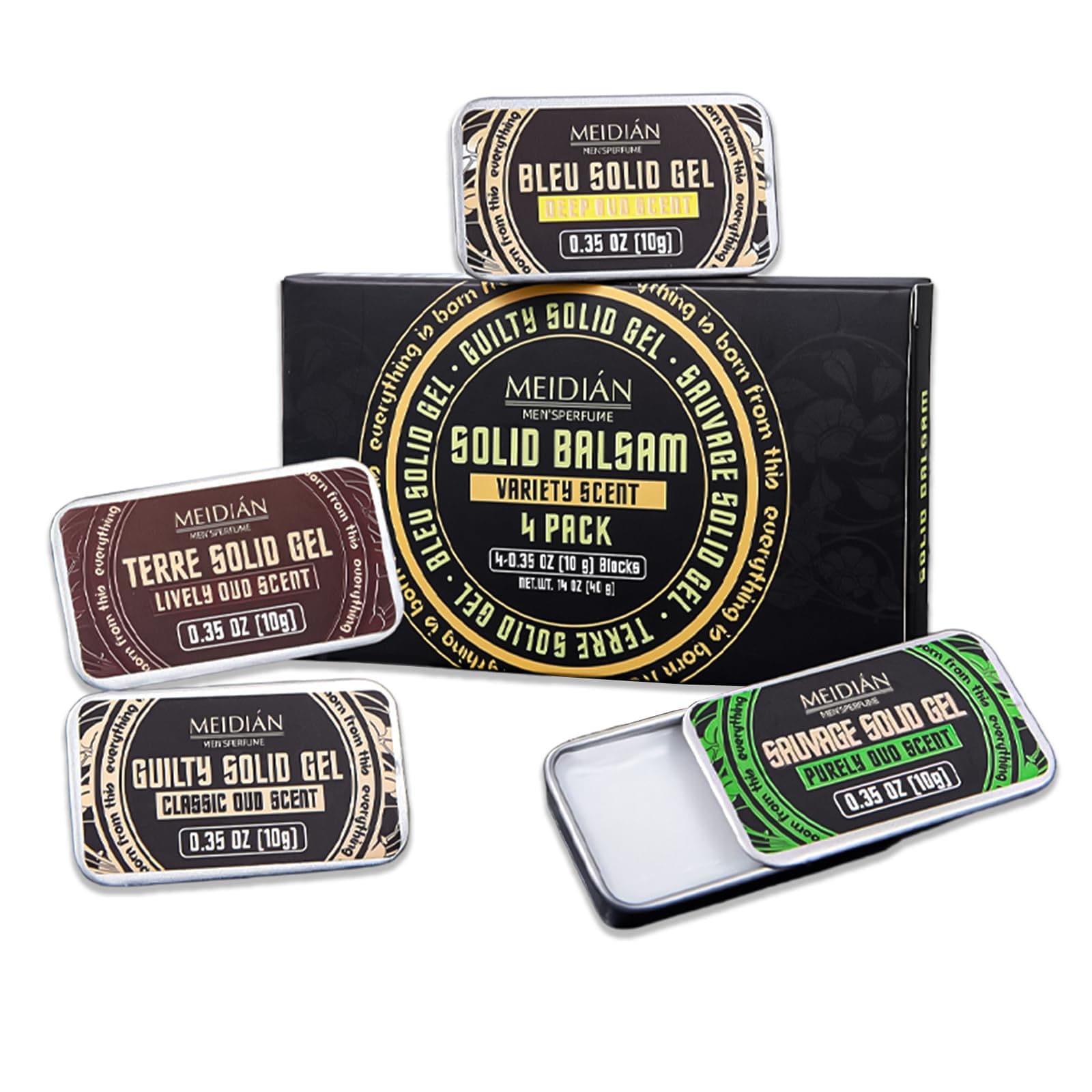 Solid Perfume,Men's Perfume,4-Piece Men's Solid Cologne,Unique Fragrance, Lasting Fragrance, Easy To Carry And Travel,Suitable For Birthday And Important Holiday Gifts