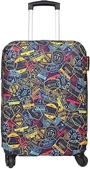 Explore Land Travel Luggage Cover Suitcase Protector Fits 27-30 Inch Case (Stamp, L)