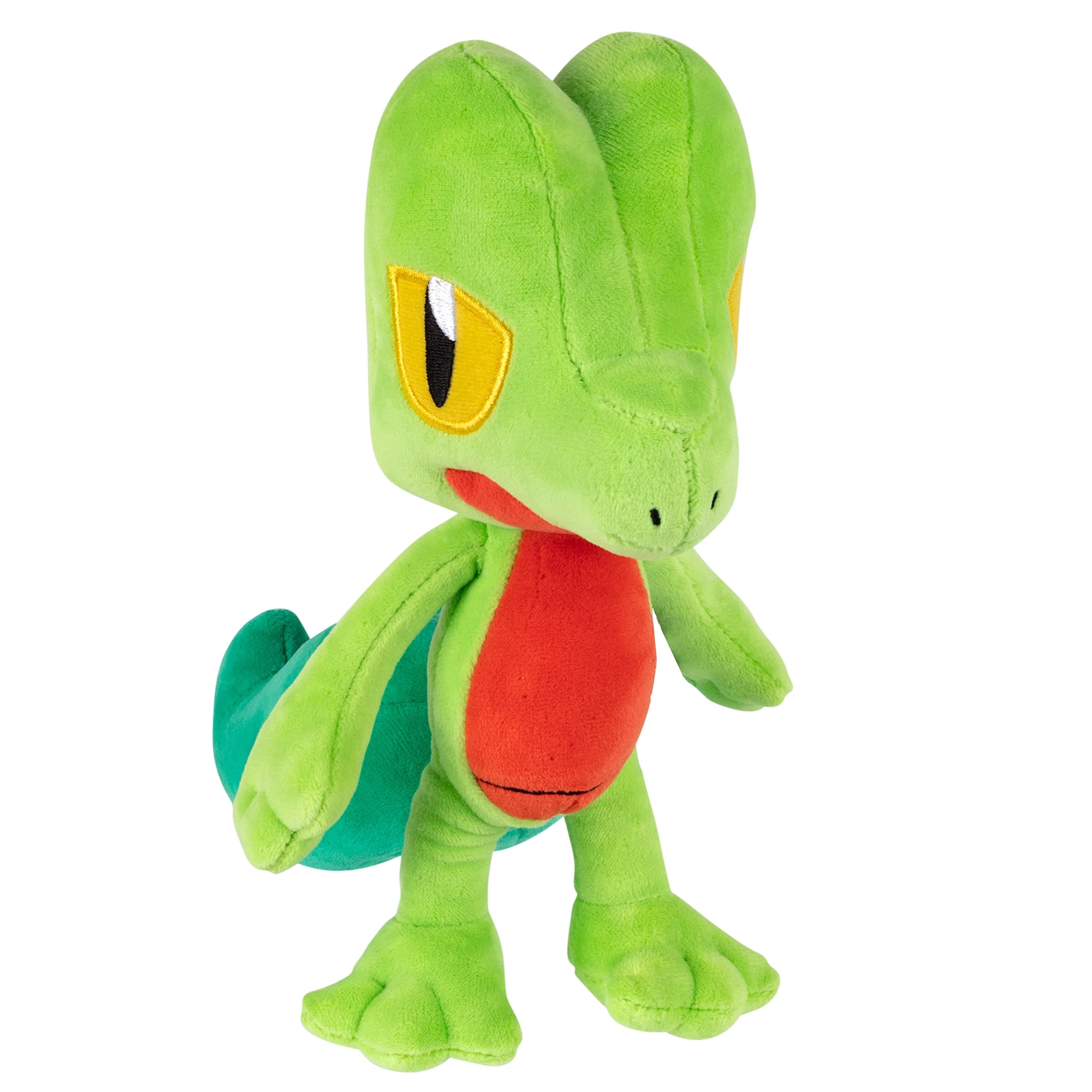Pokemon 8" Treecko Plush - Officially Licensed - Ruby and Sapphire Starter Figure - Authentic Soft Stuffed Animal Toy - Gift for Kids, Boys, Girls - 2+