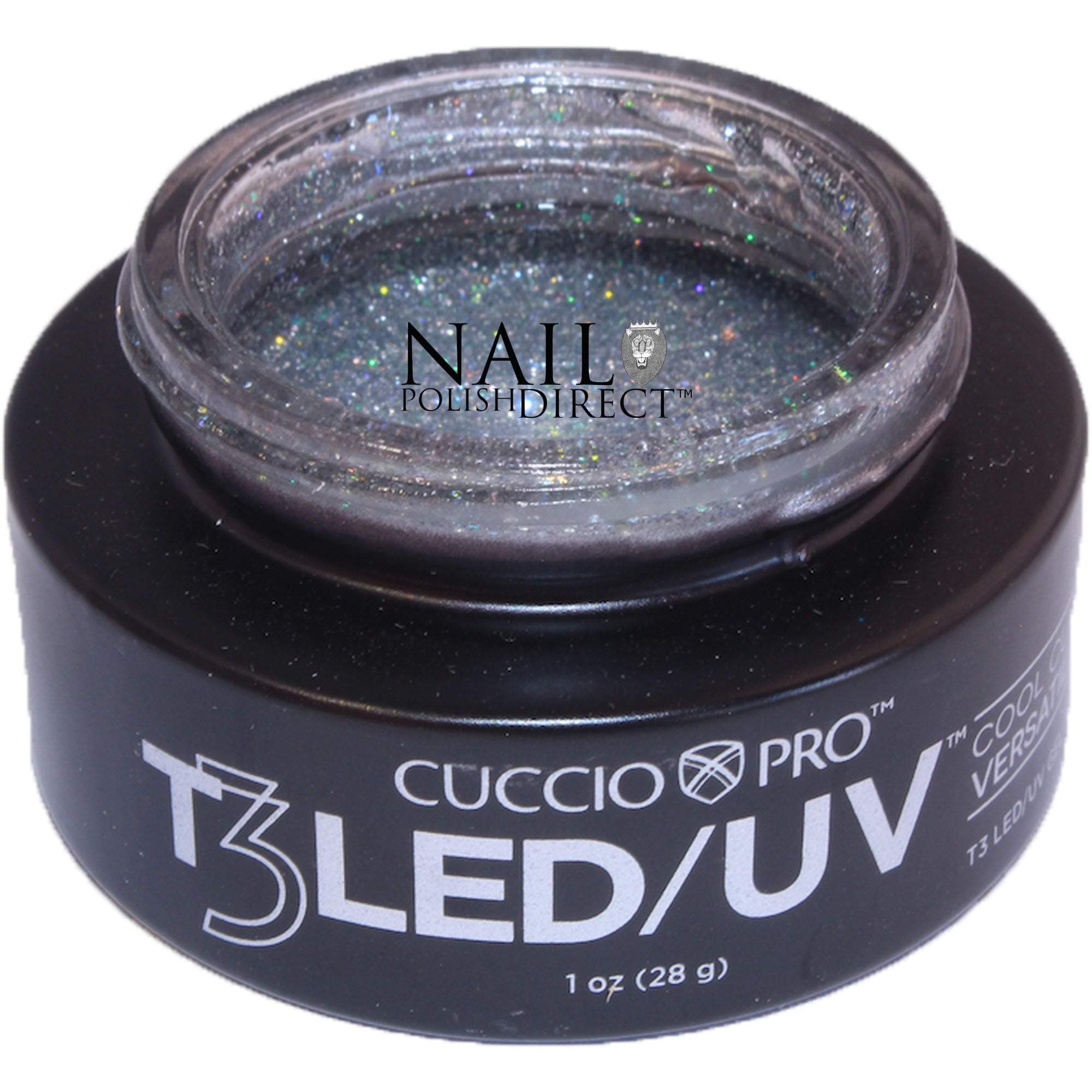 Cuccio T3 LED/UV Silver Sparkle Sparkle Gel