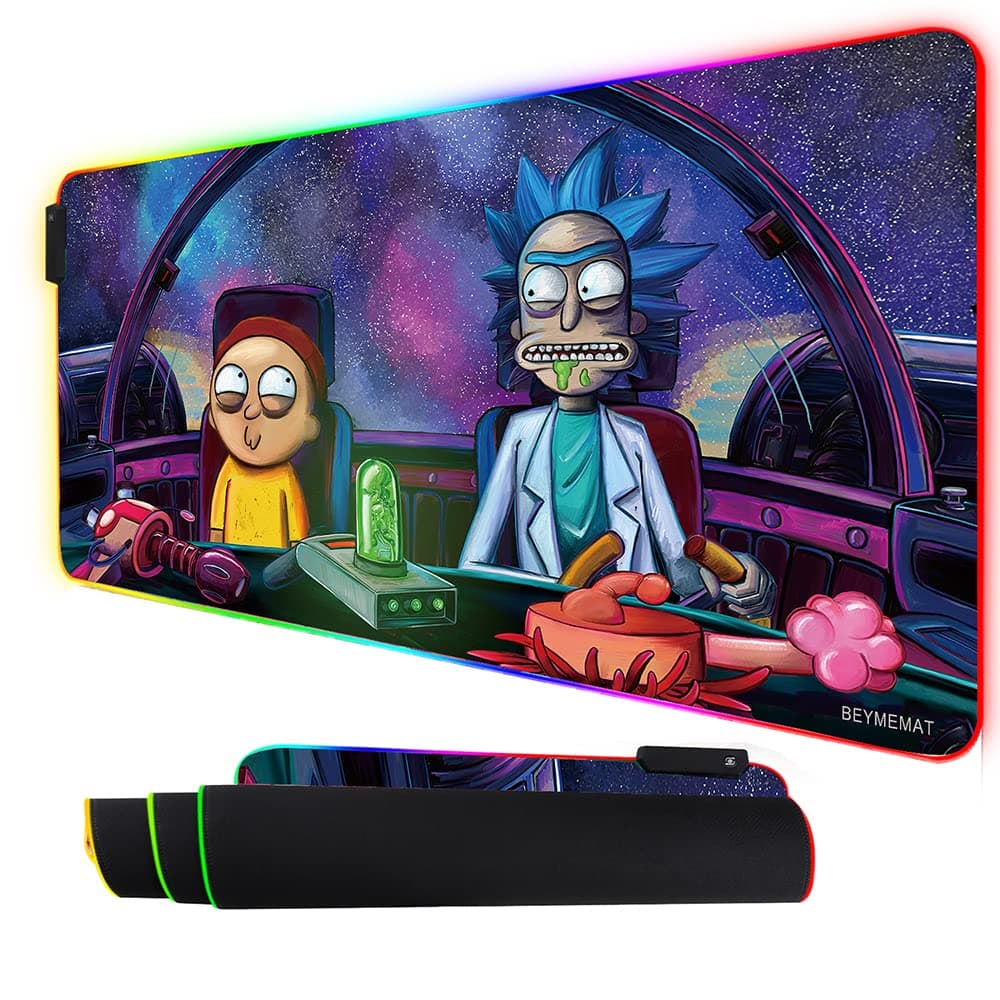 RGB Mouse Pad LED Light Gaming Mouse Pad with Rubber Base Colorful Computer Carpet Desk Mat for PC Laptop (31.5 11.8 inch) (80x30 rgwancan)