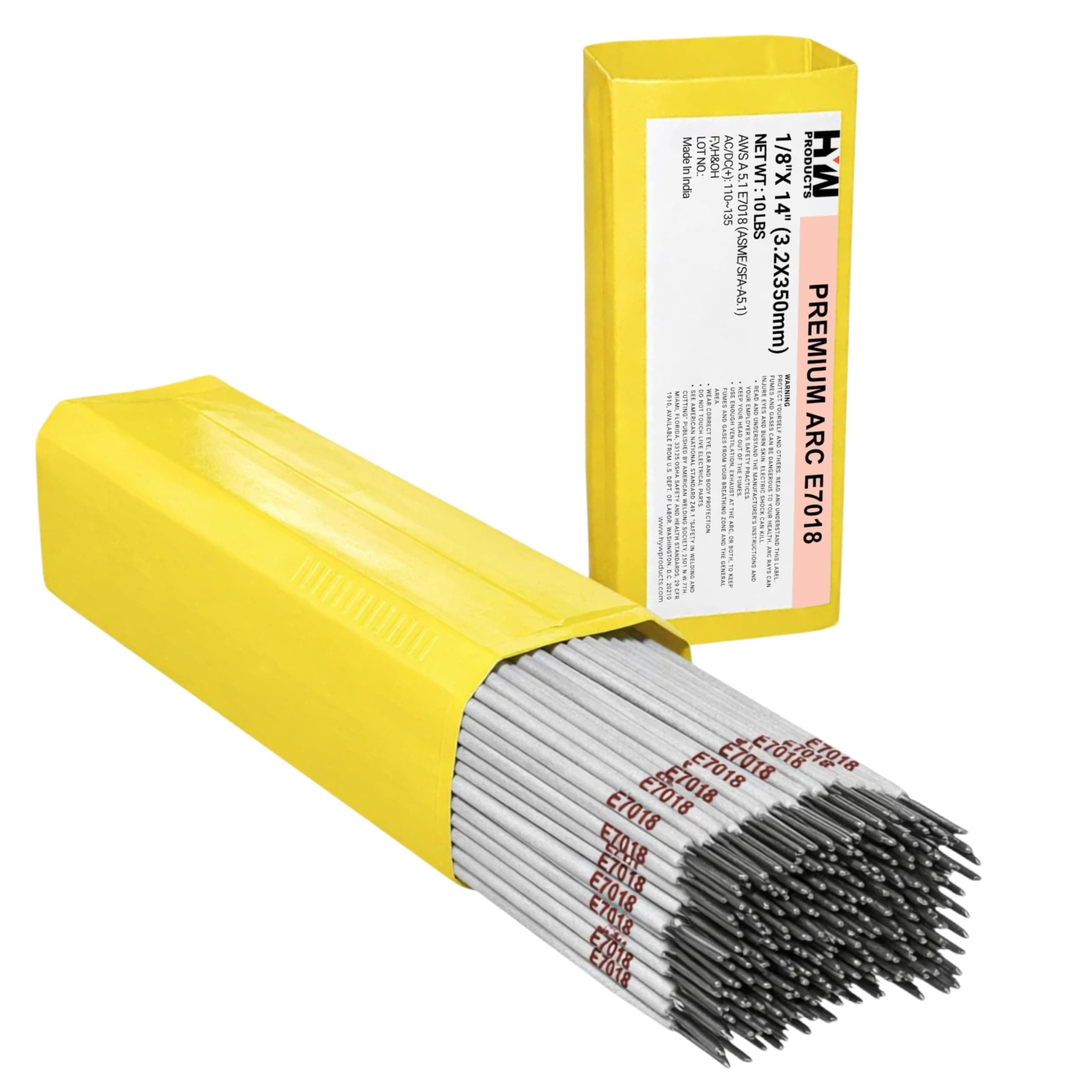E7018 3/32" - 1/8" - 5/32" x 10 lb Premium Arc Stick electrodes welding rod (1/8" X 14")