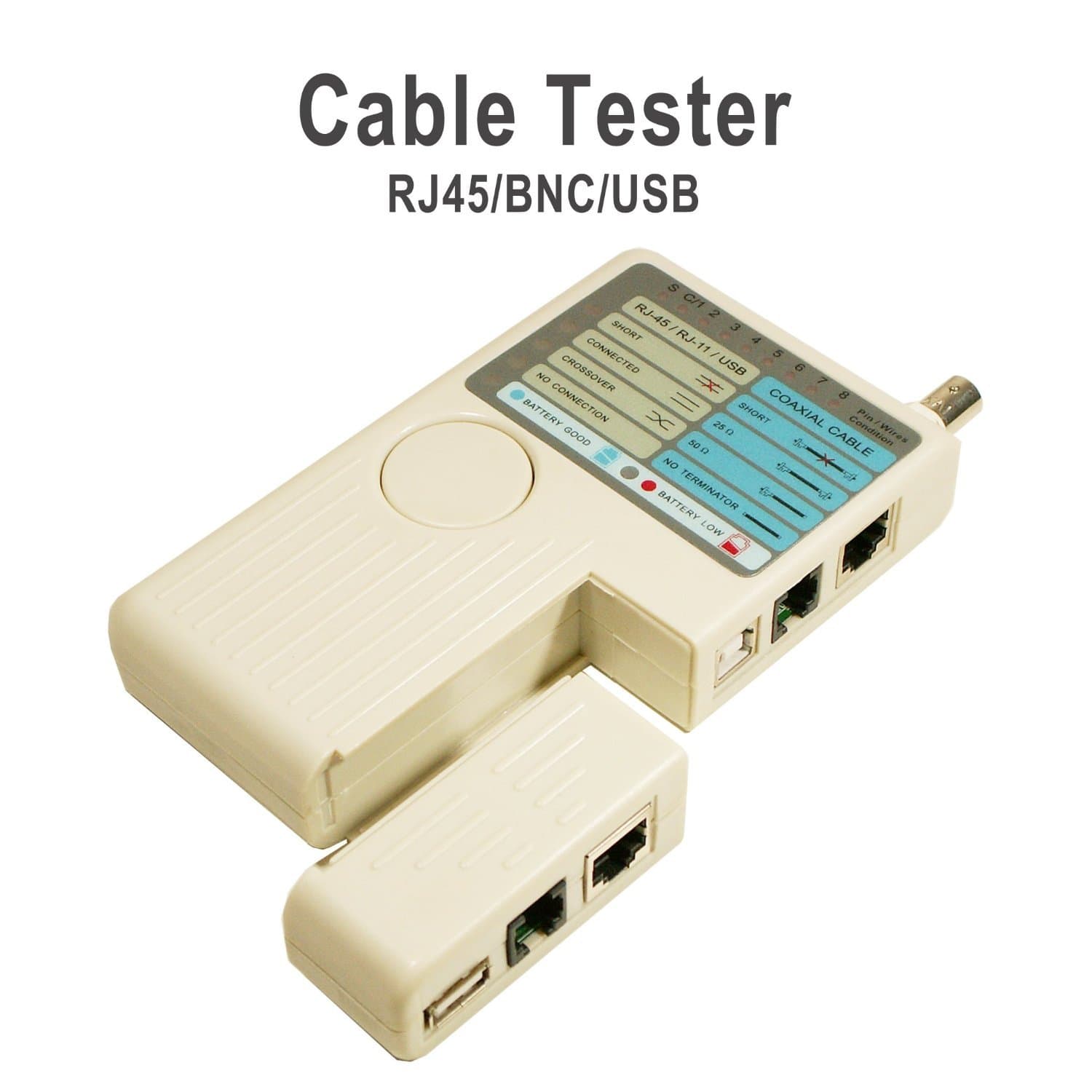 4 In 1 Network Cable Tester RJ45/RJ11/USB/BNC LAN Cable Cat5 Cat6 Wire Tester