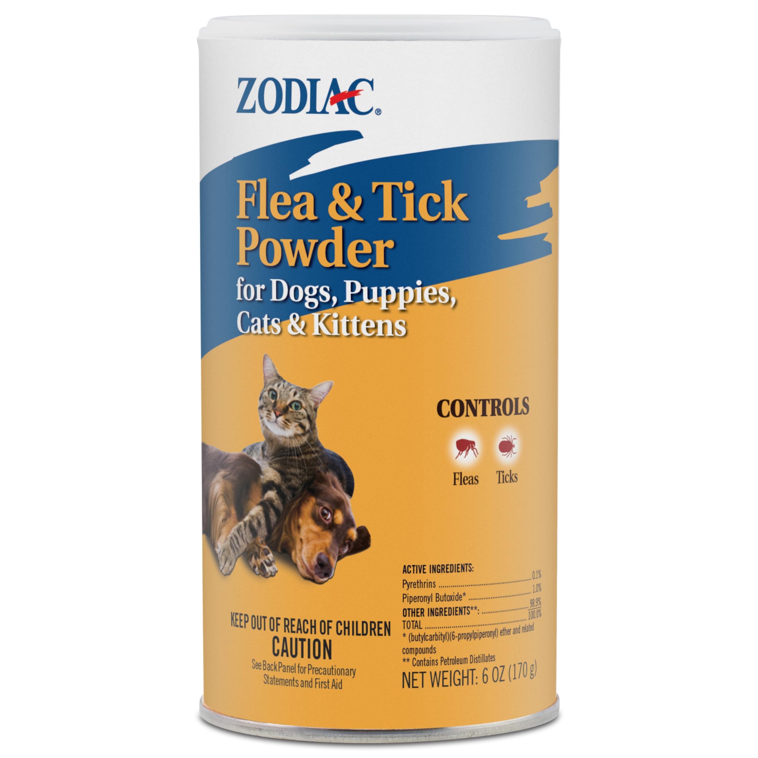 Flea & Tick Powder for Dogs, Puppies, Cats & Kittens beige Small
