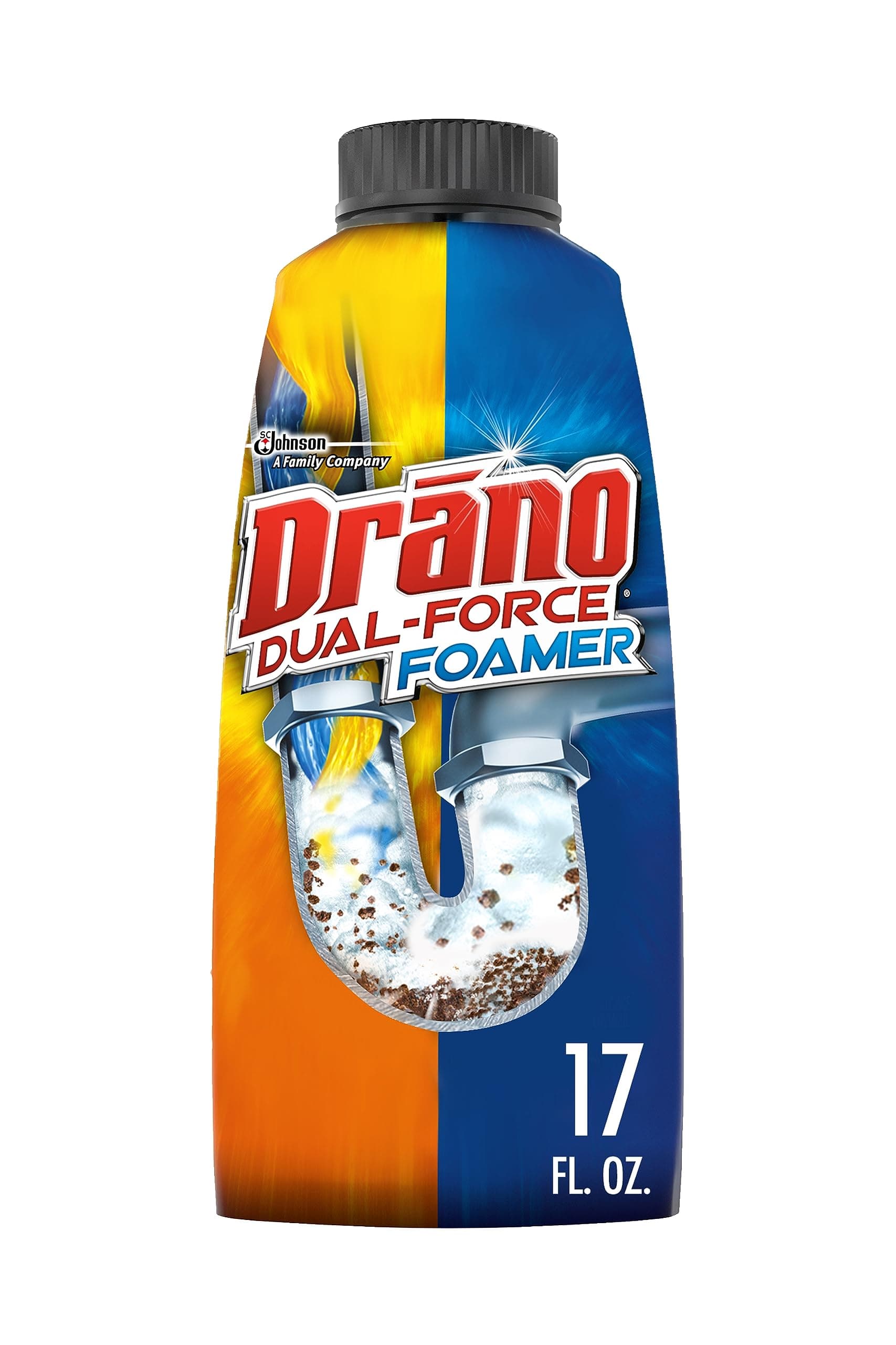 Drano Dual-Force Foamer Drain Clog Remover and Cleaner for Shower or Sink Dra...
