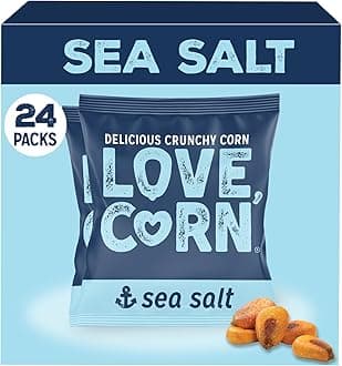 Sea Salt | Delicious Crunchy Corn Snack | 24 x 20 bags | Low Sugar, Gluten Free, Vegan