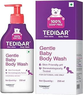 Tedibar - Body wash for Babies| 100% soap & Alkali free | Skin-friendly pH 5.5| Recommended by pediatricians | Prevents Dryness & Rashes | Suitable for Newborn Baby| 250ml