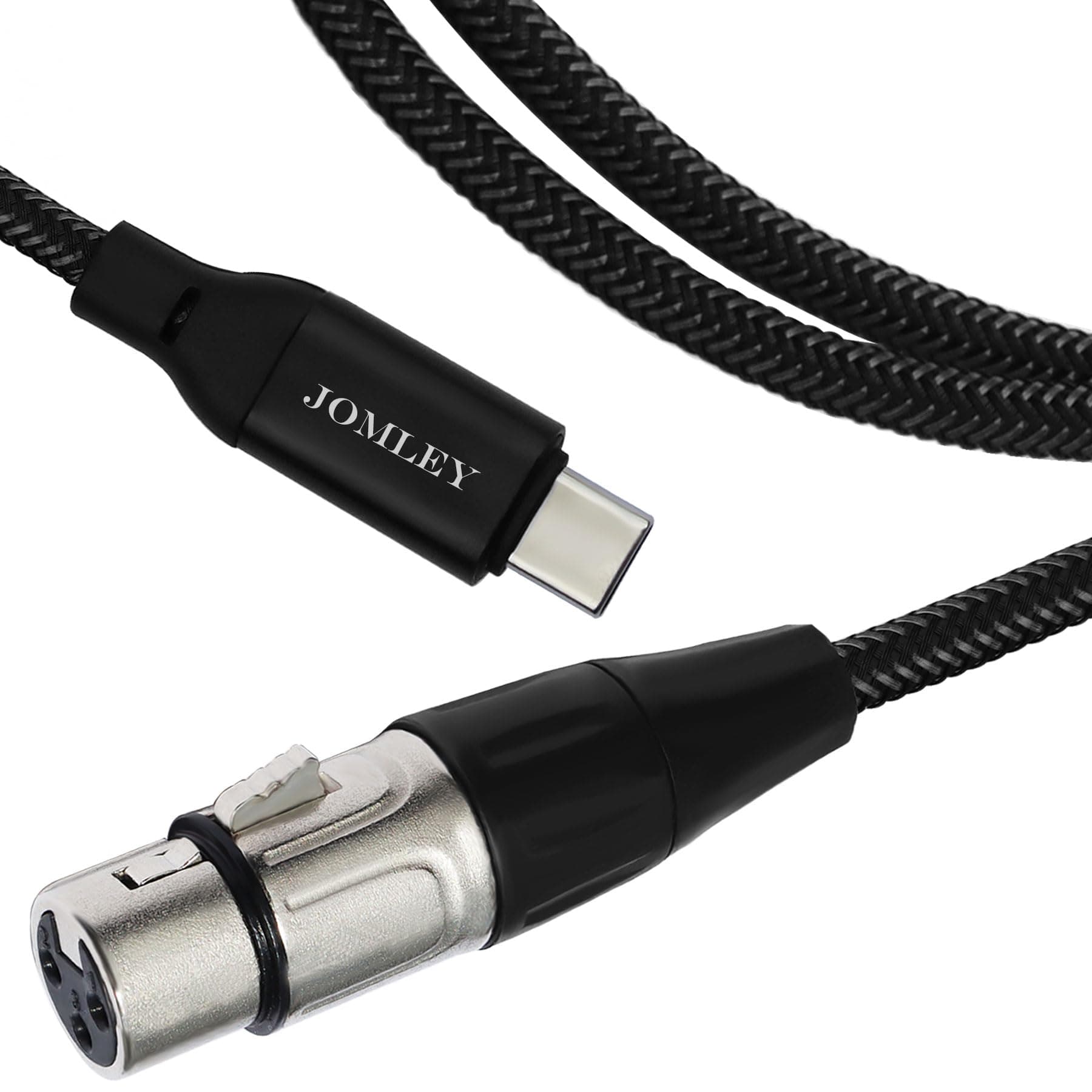 XLR to USB C Microphone Cable 6.6 ft/2m, USB Type C to XLR Female Audio Cable, Plug and Play Mic Link Studio Cable for Audio Recording, Karaoke, Live Podcast