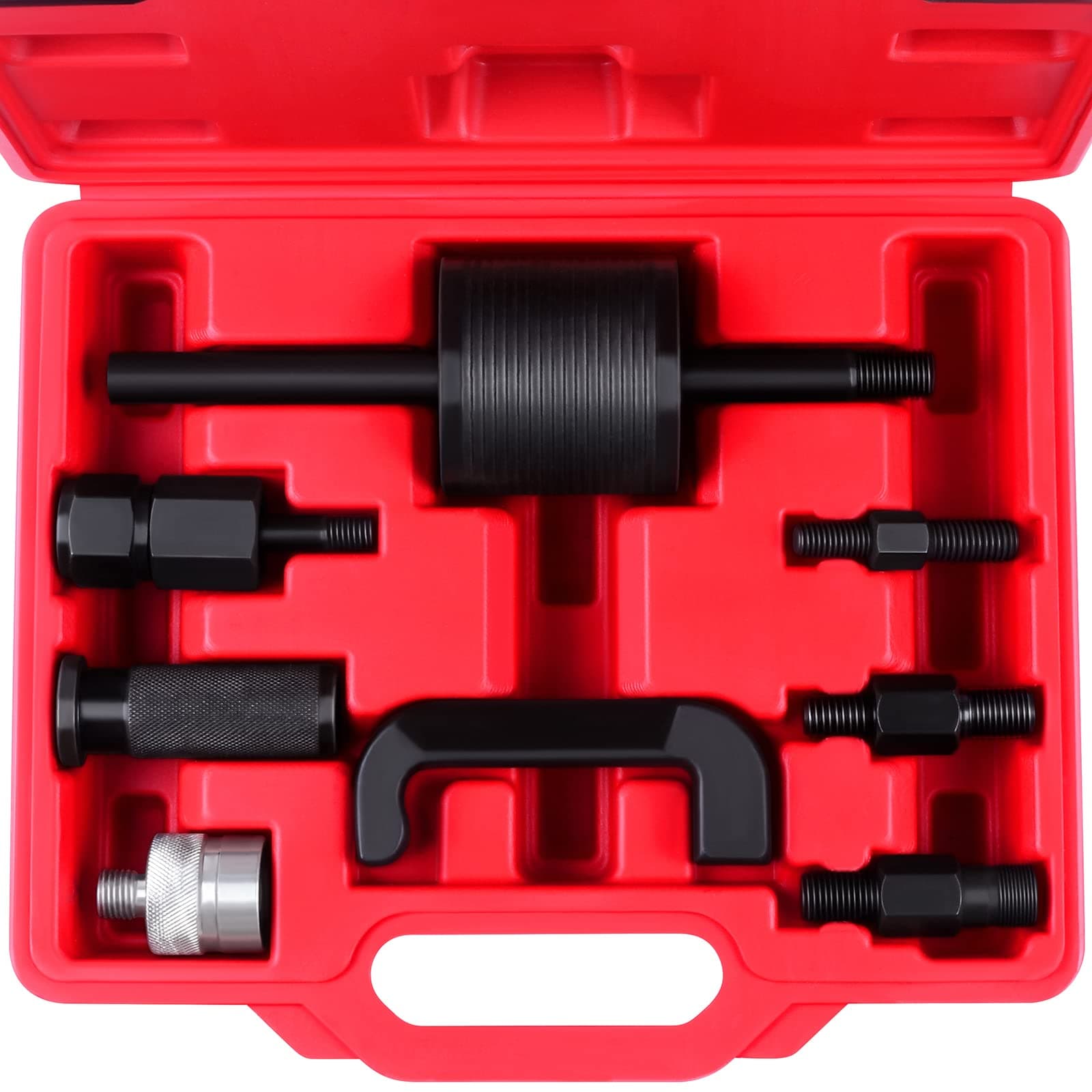 OCPTY Engine Tools Diesel Injector Extractor Puller Kit Common Rail Tool Slide Hammer Puller Adaptors Fit for Mercedes Benz