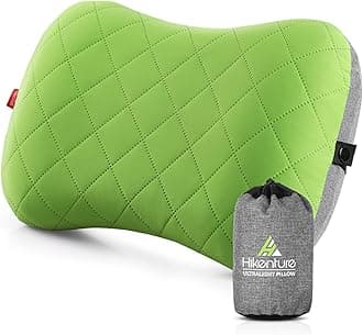 Camping Pillow with Removable Cover - Ultralight Inflatable Pillow for Hiking,Backpacking - Upgrade Comfortable Ergonomic Air Pillow for Neck Support - Soft Travel Pillow in Car,Beach,Office