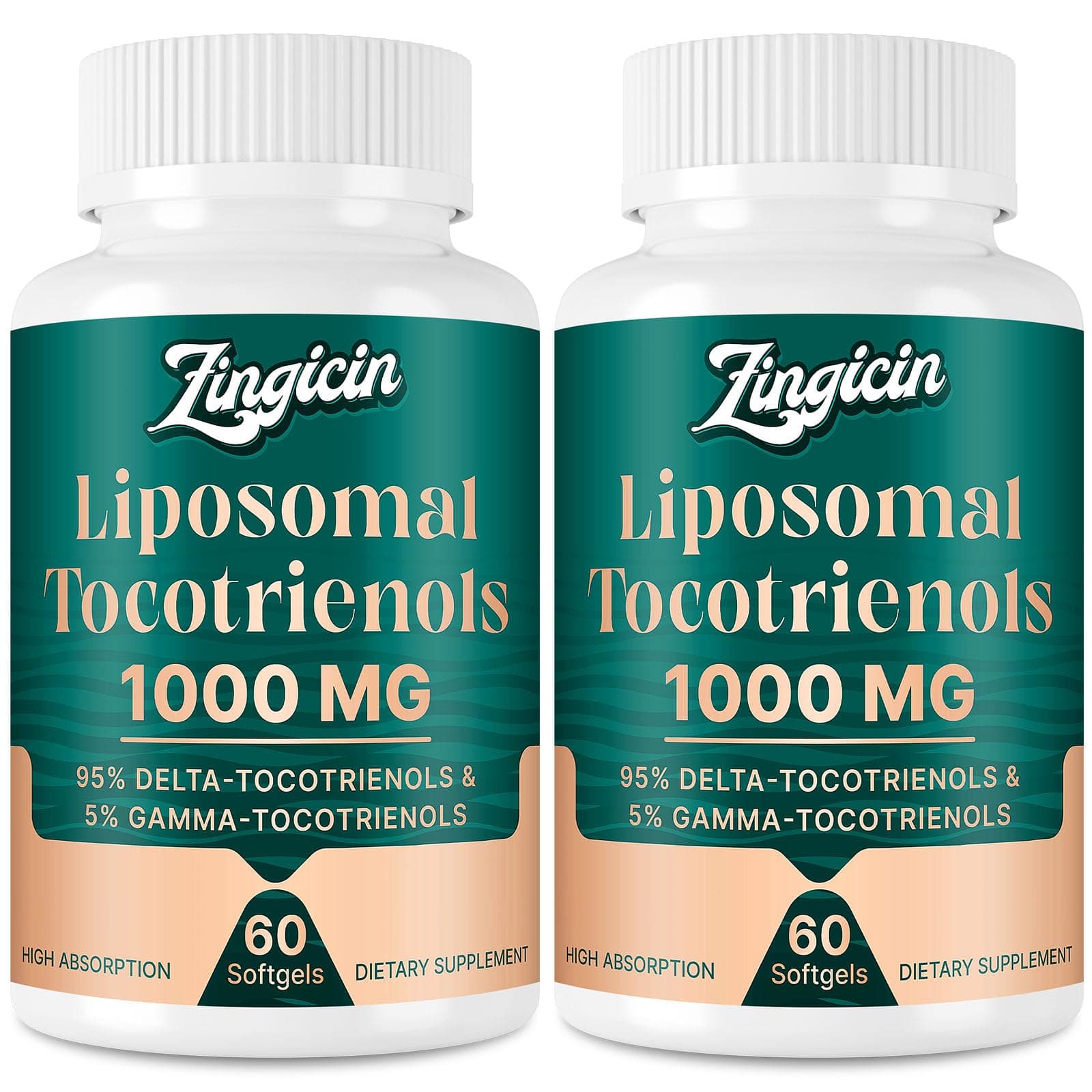 Vitamin E Tocotrienols - Liposomal Tocotrienols Supplement 1000mg, Highly Absorbable Delta Tocotrienol and Gamma Tocotrienol for Bone Health, and Antioxidant Support, 120 Softgels
