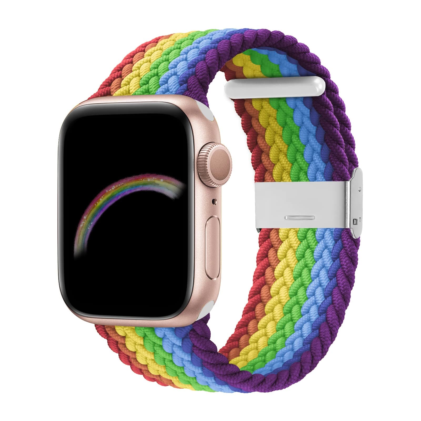 Stretchy Braided Solo Loop Compatible for Apple Watch Bands 49mm 46mm 45mm 44mm 42mm 41mm 40mm 38mm Women Men, Adjustable Nylon Elastic Sport Straps for iWatch Series 10 9 8 7 6 SE 5 4 3 2 1 Ultra