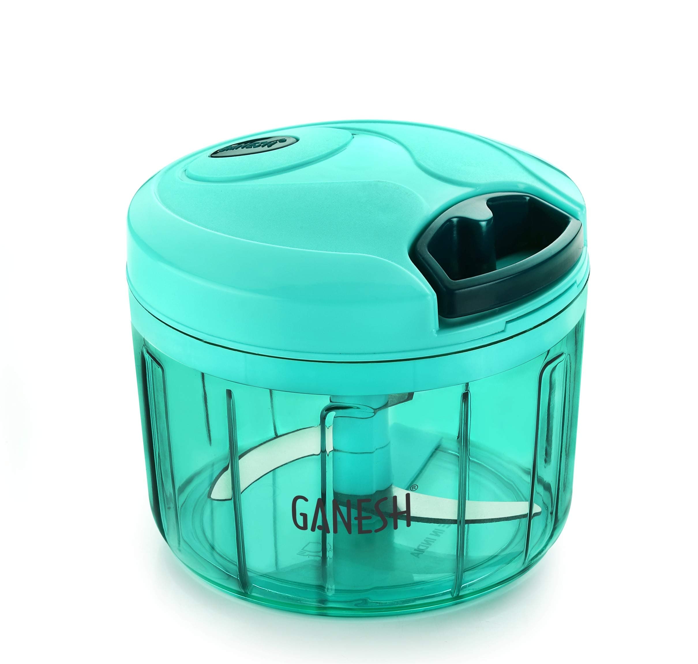 Plastic Vegetable Chopper Cutter, Pool Green (725 ml)