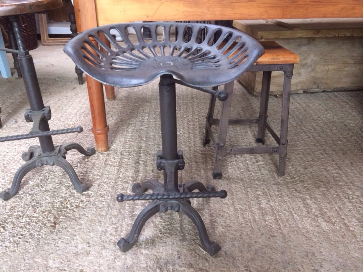 Replica Cast Iron Tractor Adjustable Seat Bar Stool