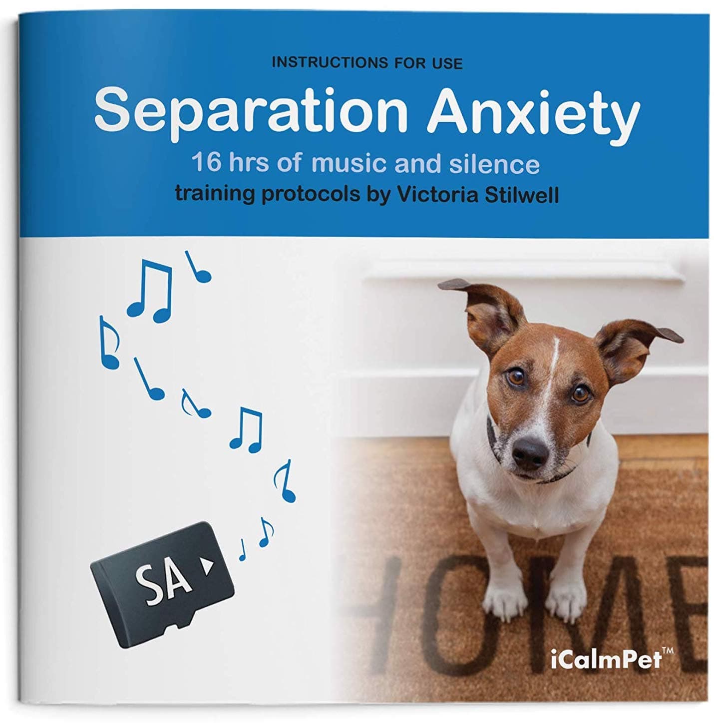 iCalmPet | Through a Dog's Ear: Canine Separation Anxiety | Training Program by Victoria Stilwell | MicroSD Card | 16-hrs | Clinically-Proven Music and Silence
