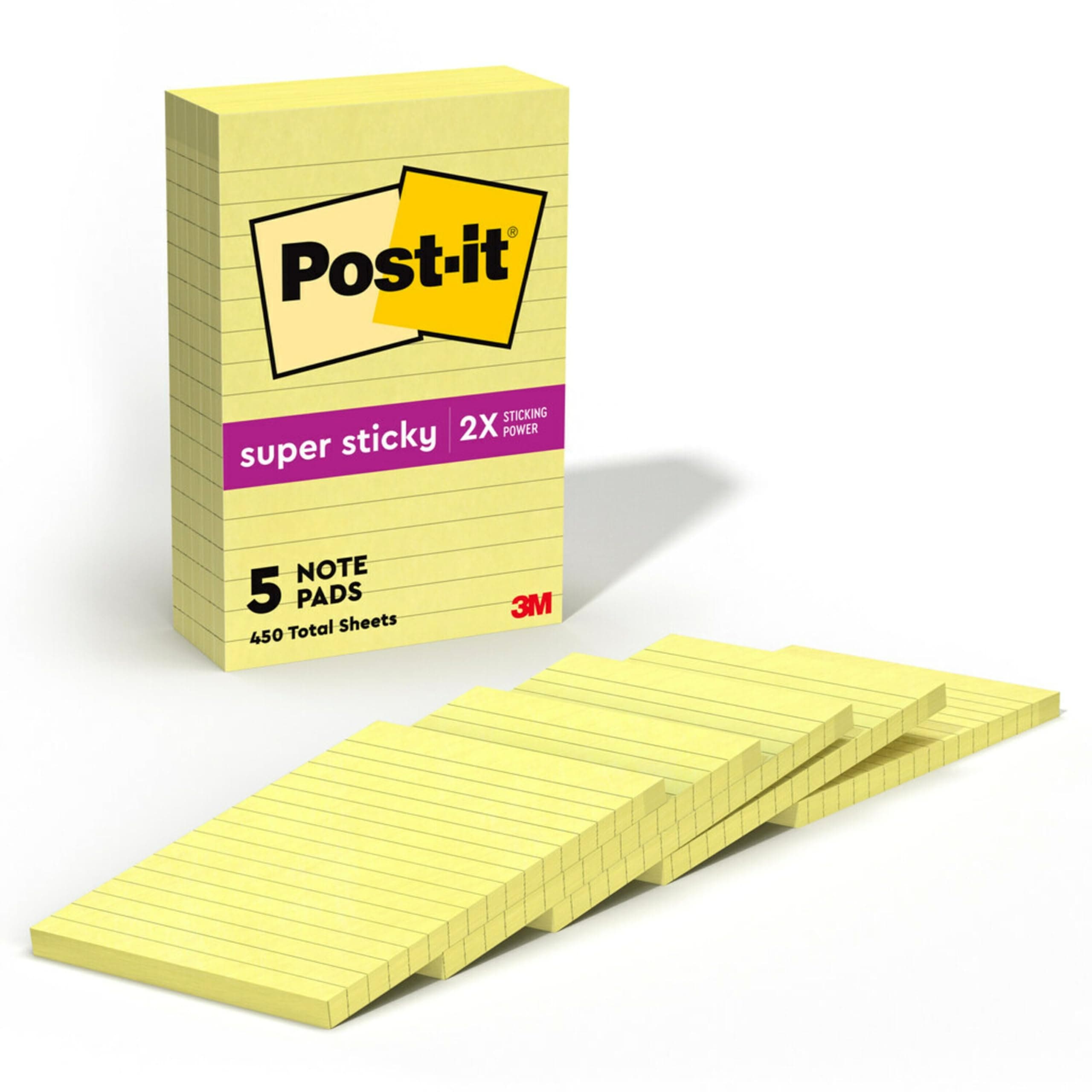 Post-it 強粘着ふせん、5インチ x 8インチ 5 Pads