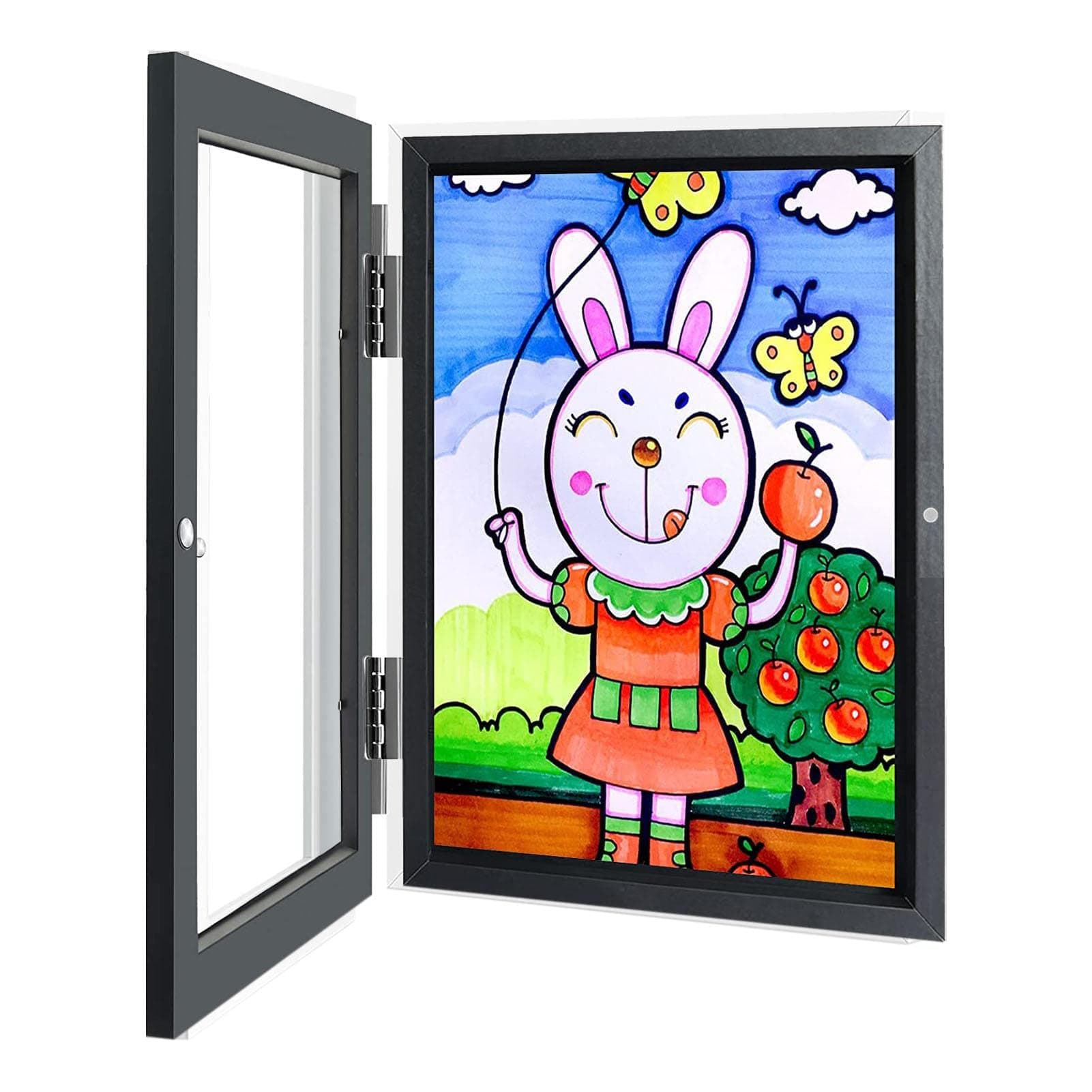 Artwork Display For Kids Art,Kids Art Frames Front Opening Holds 50 - Storage Frames Horizontal & Vertical Art Display For A4 Art-Work Crafts, Drawing, Hang