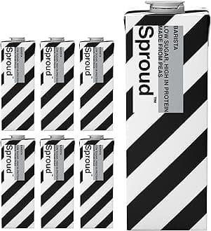 Plant-Based Milk, Low Sugar, Low Carb, High Protein, Long Life, Powered by Peas, Rich, Foamy and Easy to Froth (Barista) (6 x 1L)