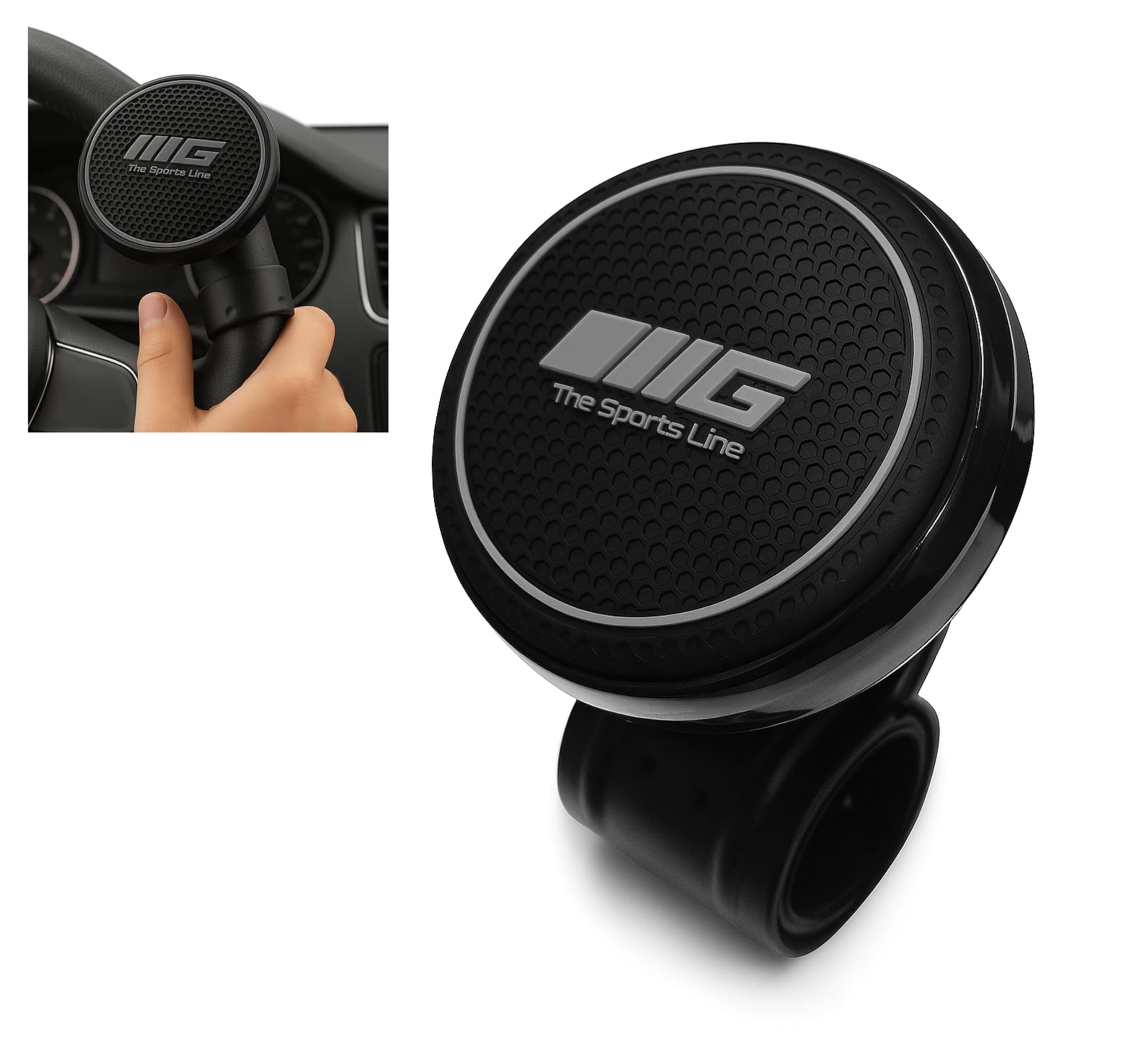 Universal Steering Wheel Spinner Knob | Auxiliary | Booster | Aid | Control | Handle | Car Steering Wheel Strengthener | Grey Color
