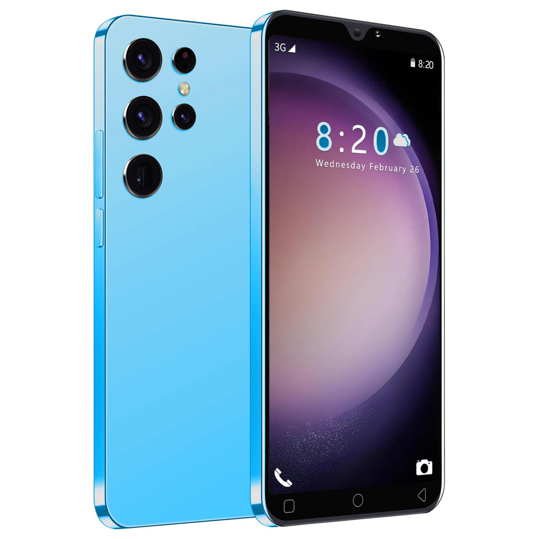 Cheap Mobile Phones, 5.0 Inch, Android 9.0, Dual SIM Dual Camera, Quad Core, 16GB ROM【Expandable up to 128GB】, Support WiFi/Bluetooth/FM, Face Unlocked Phones (Blue)