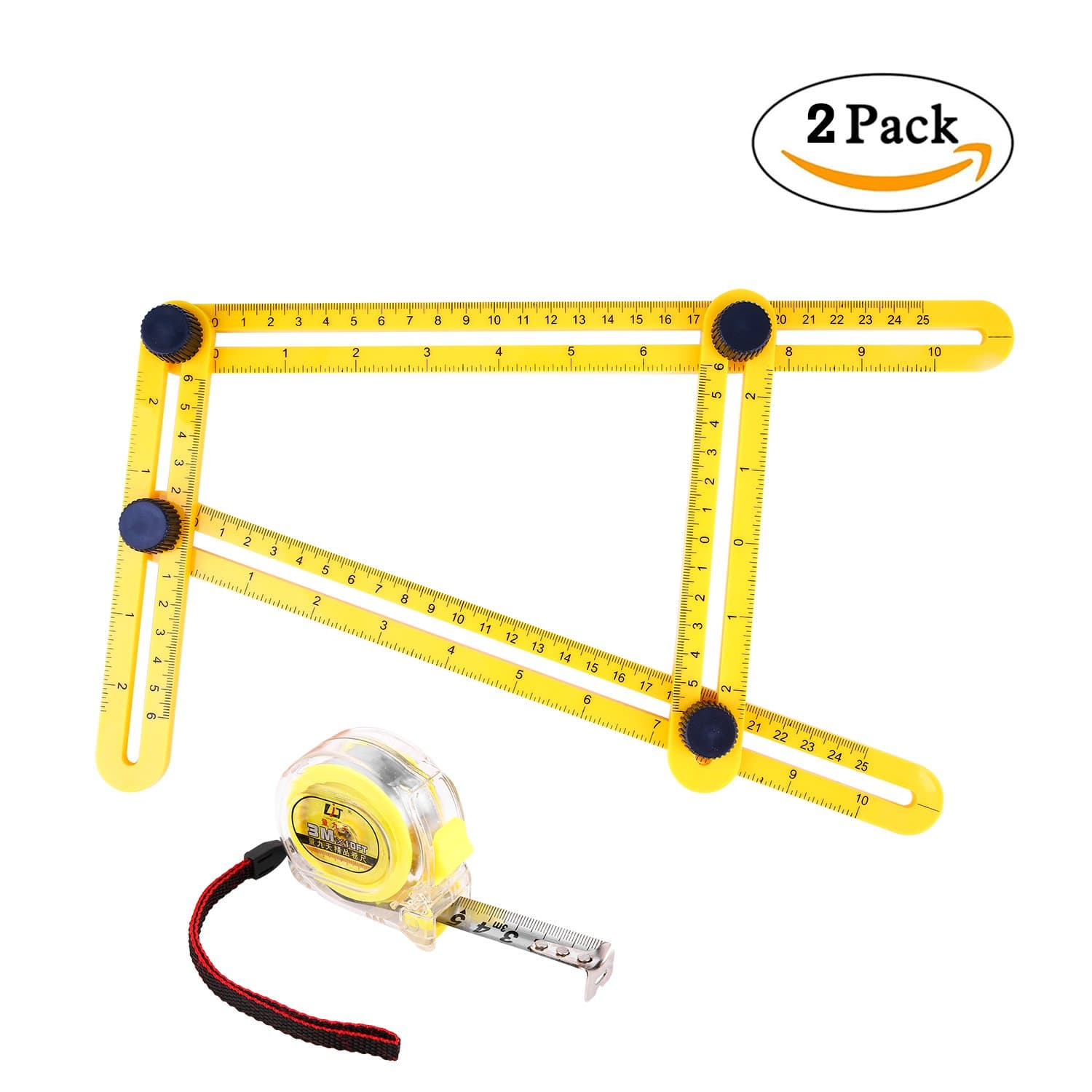 Template Tool Angle Template Tool Multi-Angle Ruler Measures All Angles and Forms for All Surfaces Durable Easy To Use Tightening Mechanism