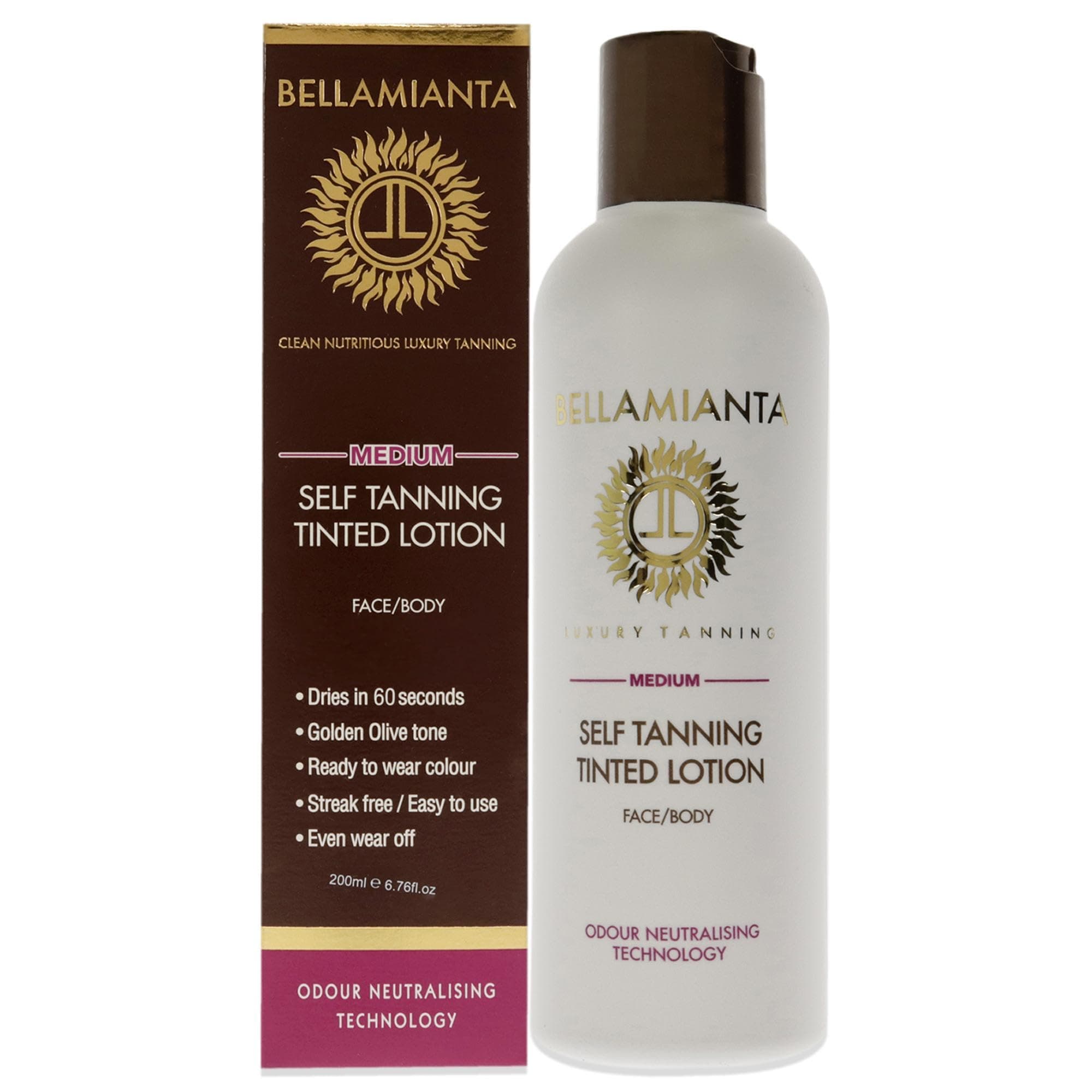 Bellamianta Self Tanning Tinted Lotion, 150 ml, Medium