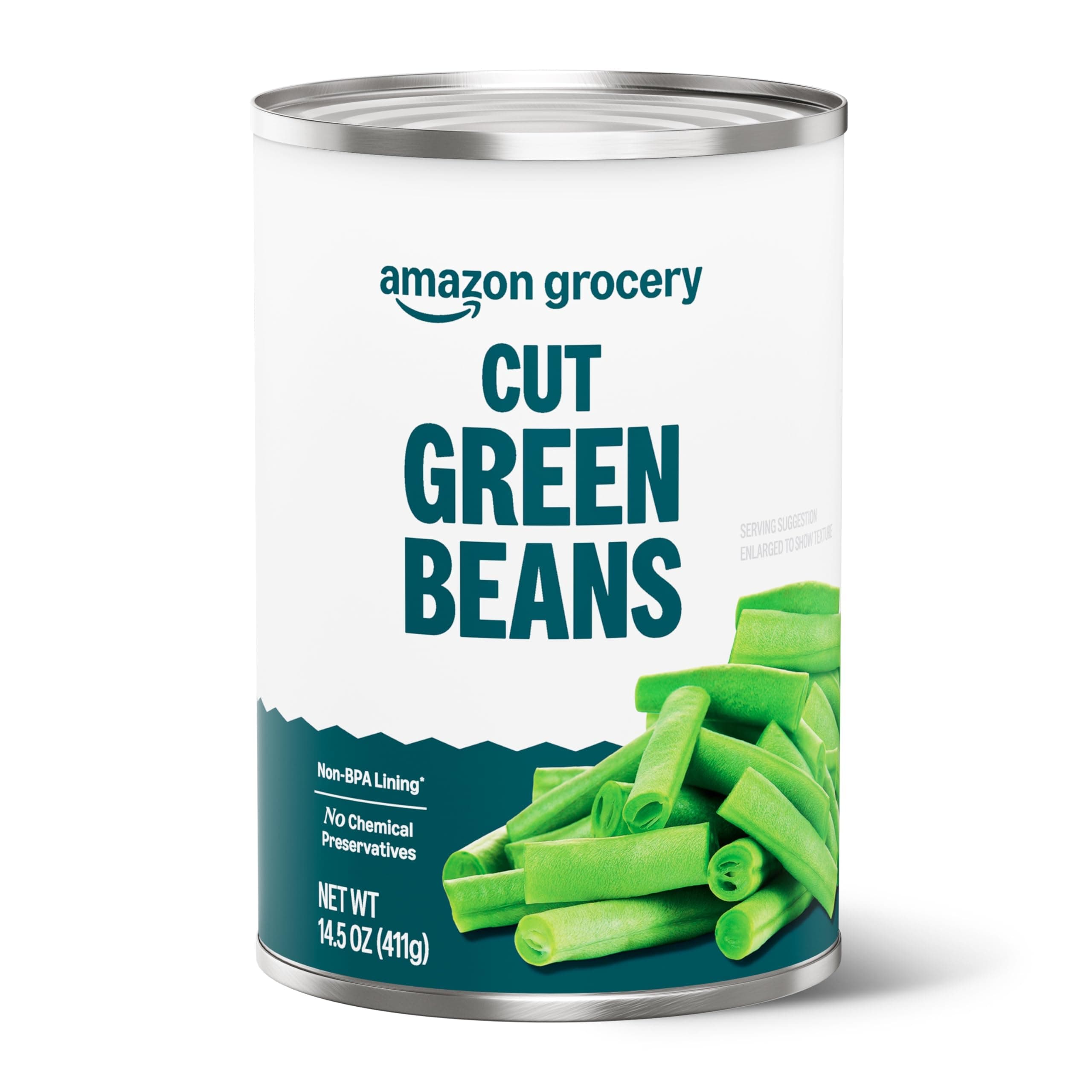 Amazon Fresh, Canned Cut Green Beans, 14.5 Oz