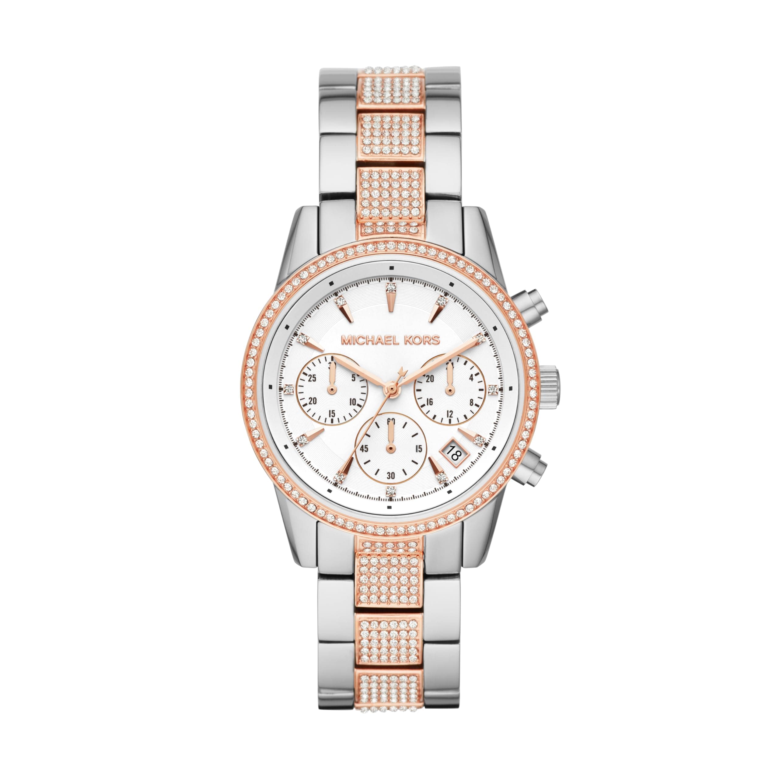 Women's Watch RITZ, 37 mm case size, Quartz Chronograph movement, Stainless Steel strap