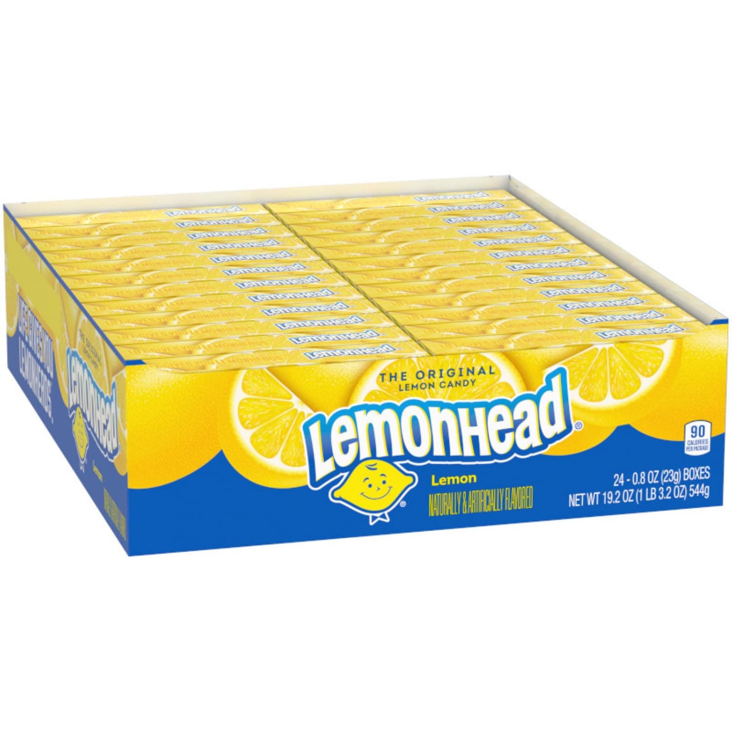 Lemonhead Hard Lemon Candy, 0.8 Ounce Treat-Size Boxes (Pack of 24)