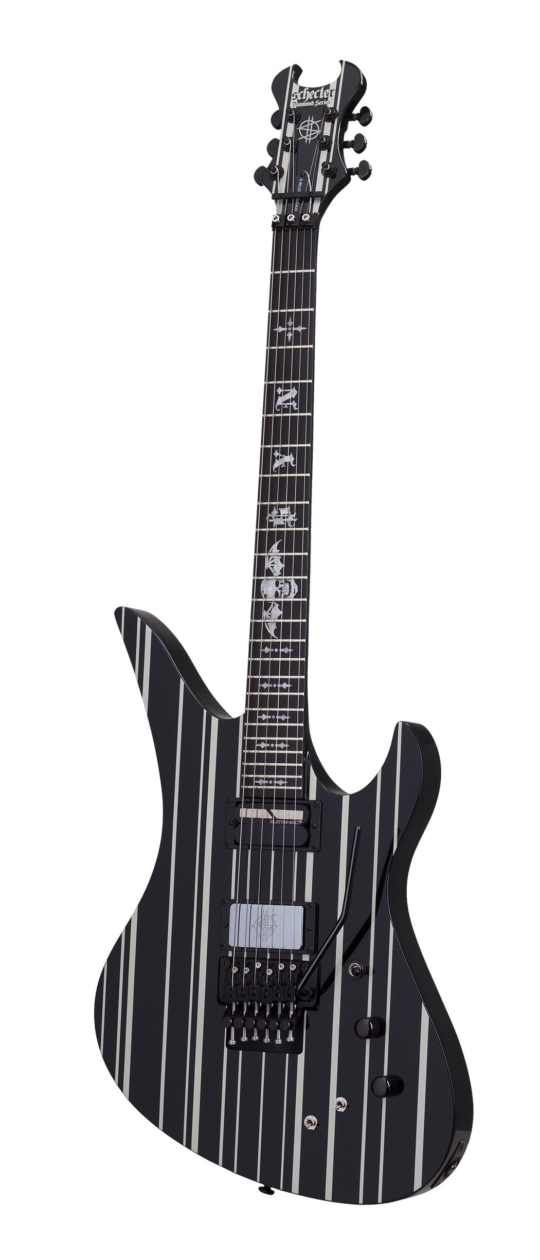 Schecter Synyster Gates Custom-S - Black with Silver Stripes