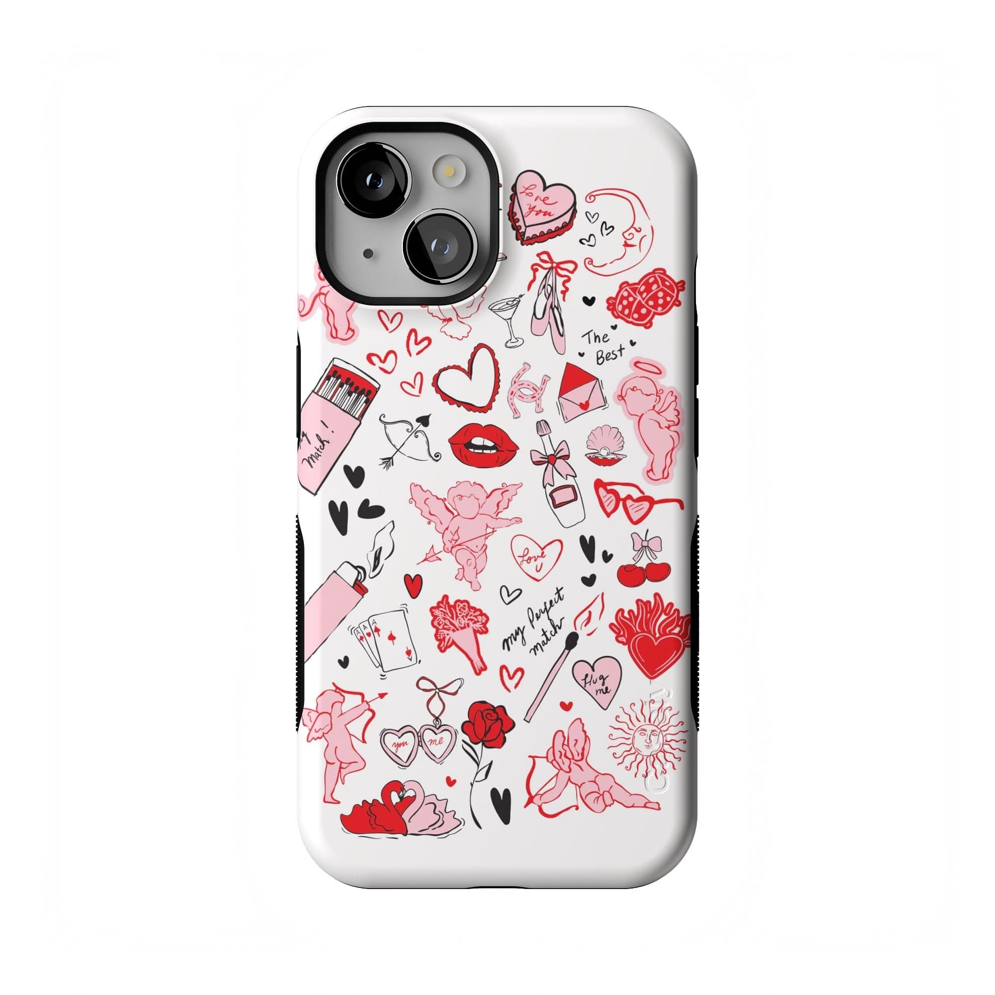 Casely iPhone 14 Case | Cupid's Touch | Collage | Compatible with MagSafe | Bold Protective Design