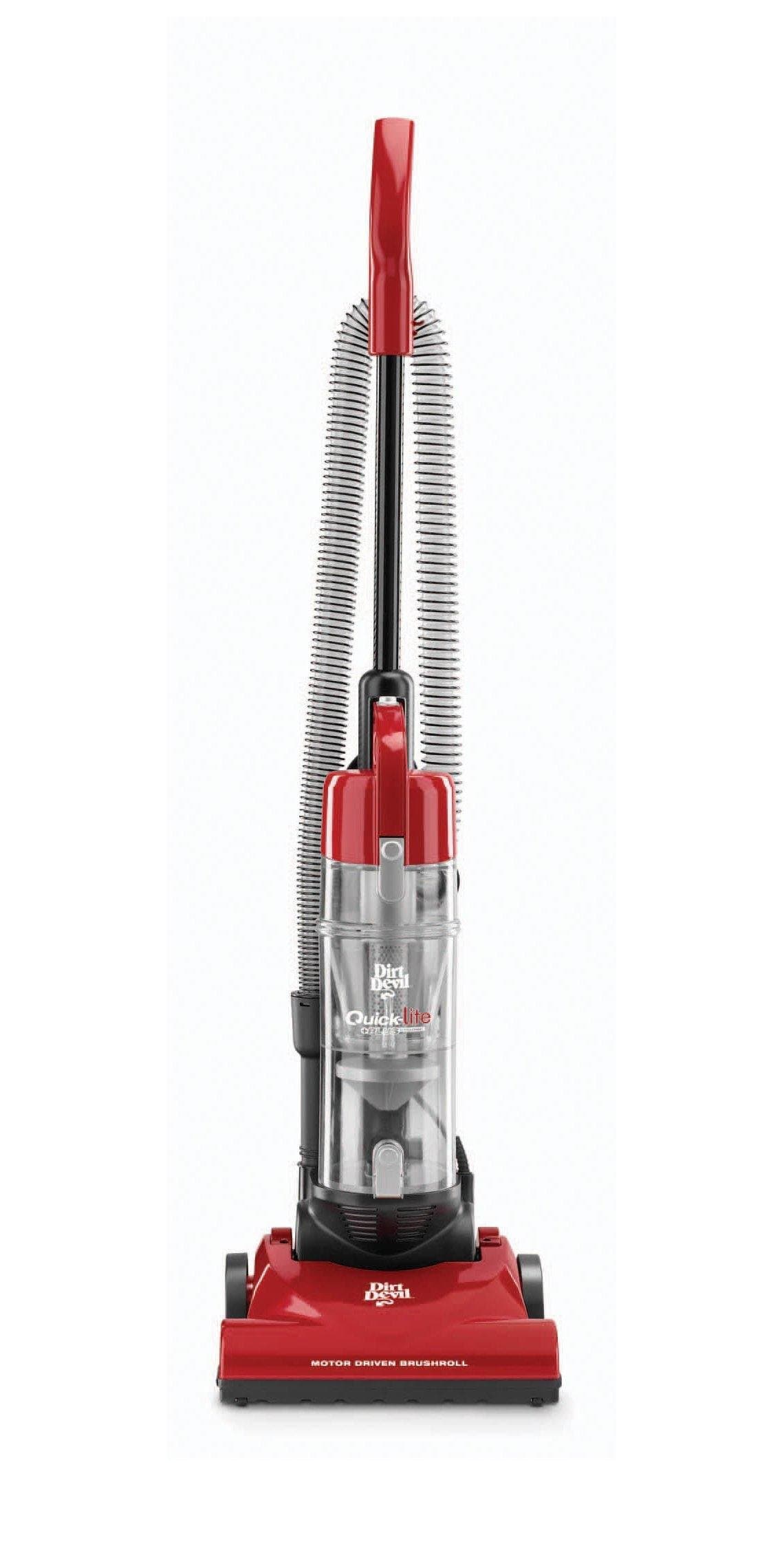 DIRTDEVIL UD20015 Dirt Devil Vacuum Cleaner Quick Lite Plus Bagless Corded Upright Vacuum, Red