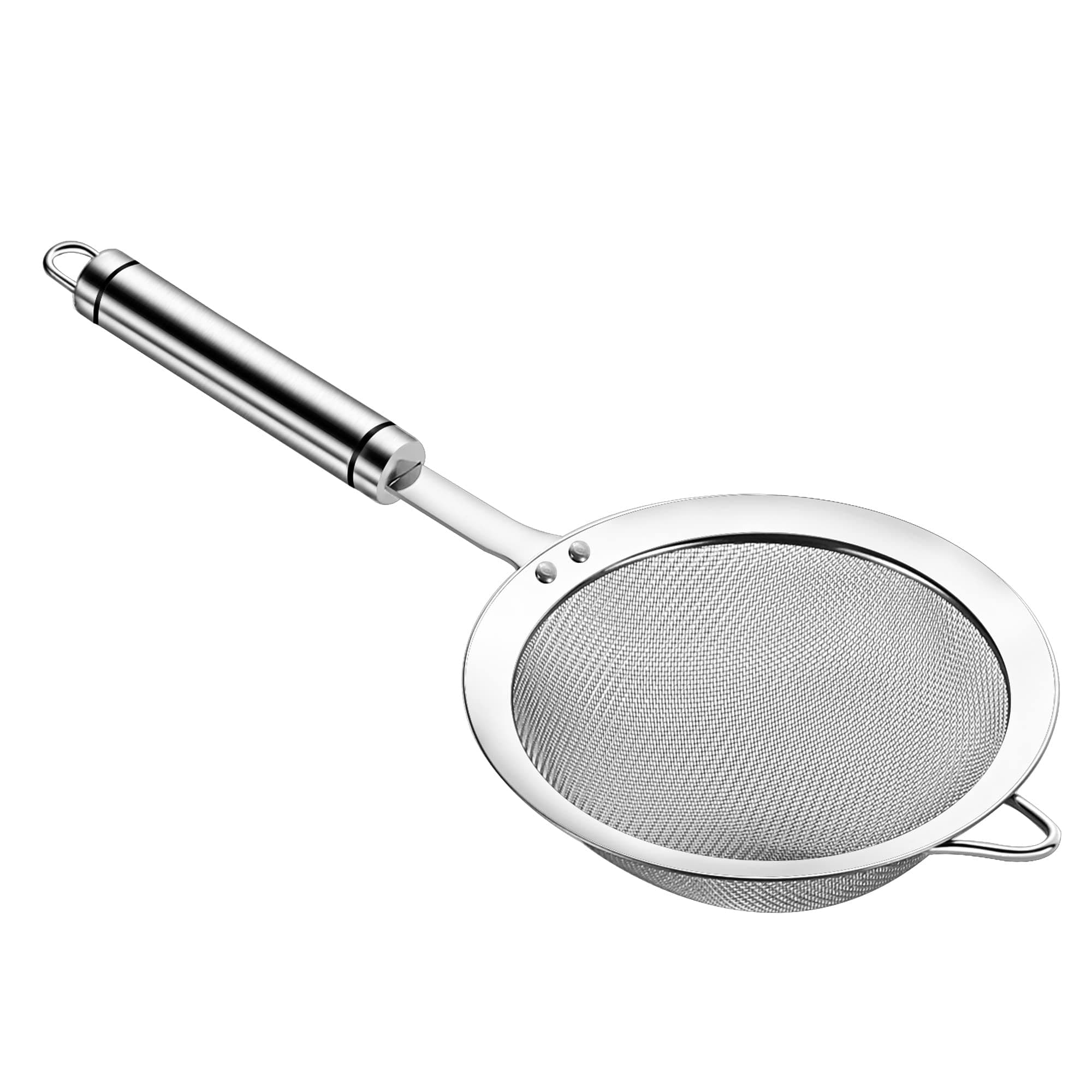 Stainless Steel Fine Mesh Strainers for Kitchen, Colander-Skimmer with Handle, Sieve Sifters for Food, Tea, Rice, Oil, Noodles, Fruits, Vegetable 4.73 inch