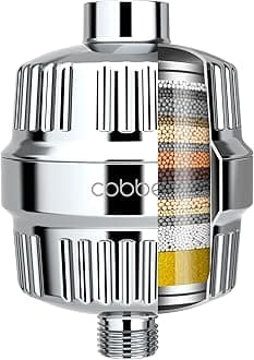 - Cobbe HD HEAVY DUTY High Output Shower Filter – 99% REMOVAL Shower Head Filter for Hard Water, Heavy Metals, Chlorine and Harmful Substance, Improve your skin and hair - Chrome