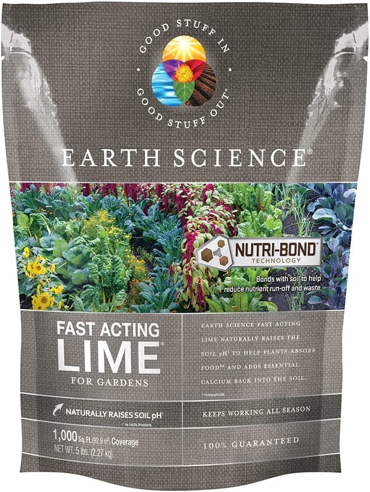 Earth Science Fast Acting Lime Granules—5lb— Instantly Raise pH of Soil & Reduce Nutrient Runoff for Improved Growth & Color - Long Lasting Lawn Care with Calcium