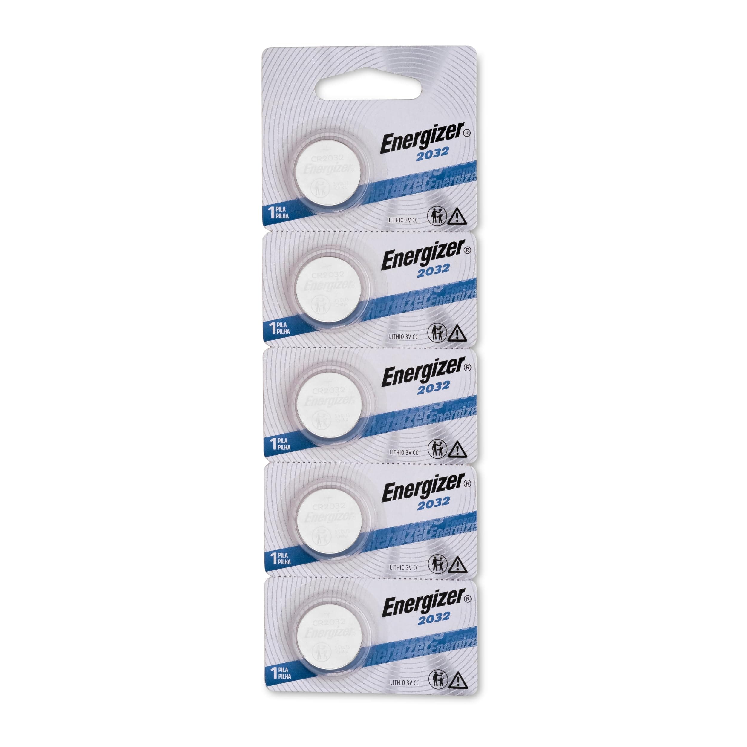 Energizer 2032 Battery CR2032 Lithium 3v, 5 Count (Pack of 1)