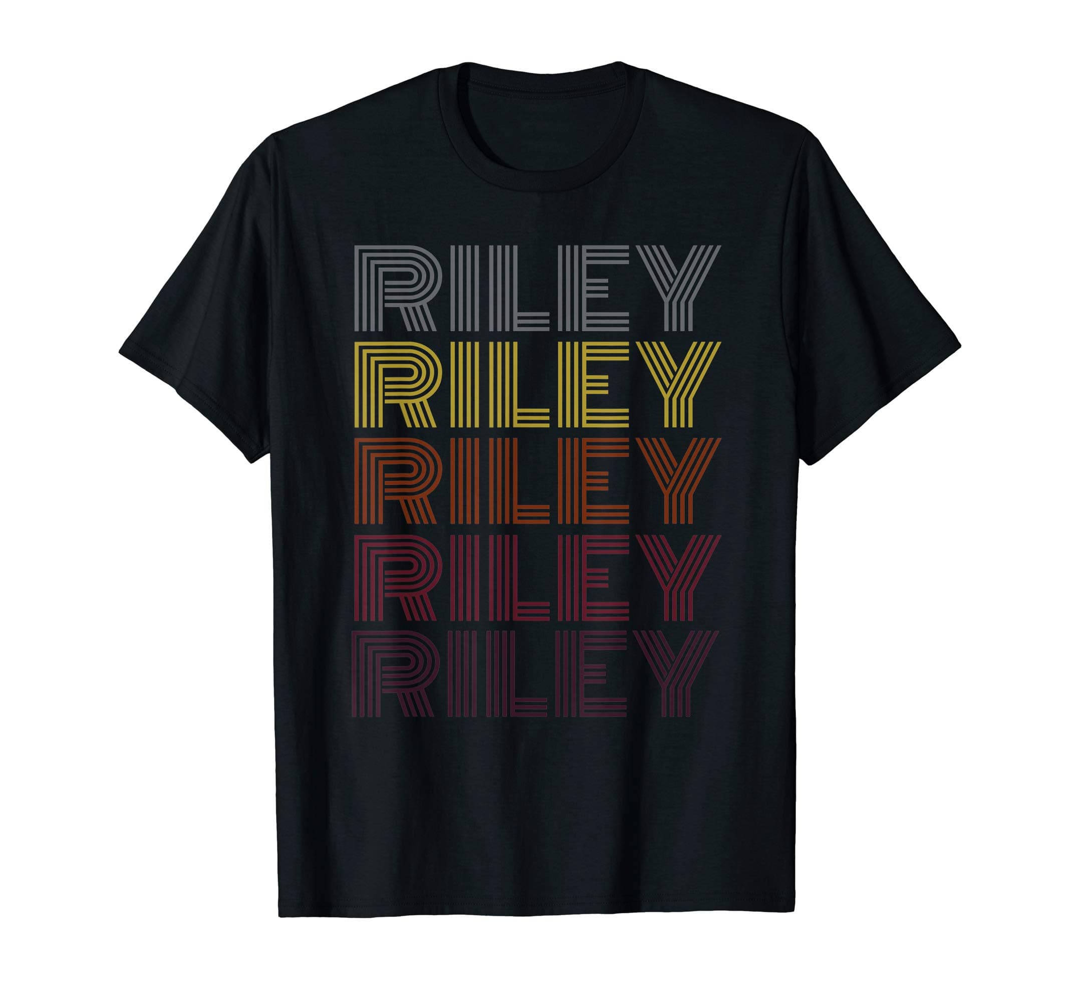 Graphic Tee First Name Riley Retro Pattern Vintage Style T-Shirt