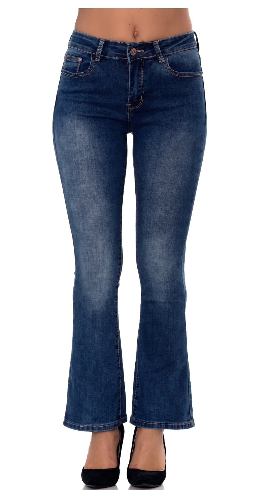 Nina Carter Women's Plain Jeans - Blue - 14