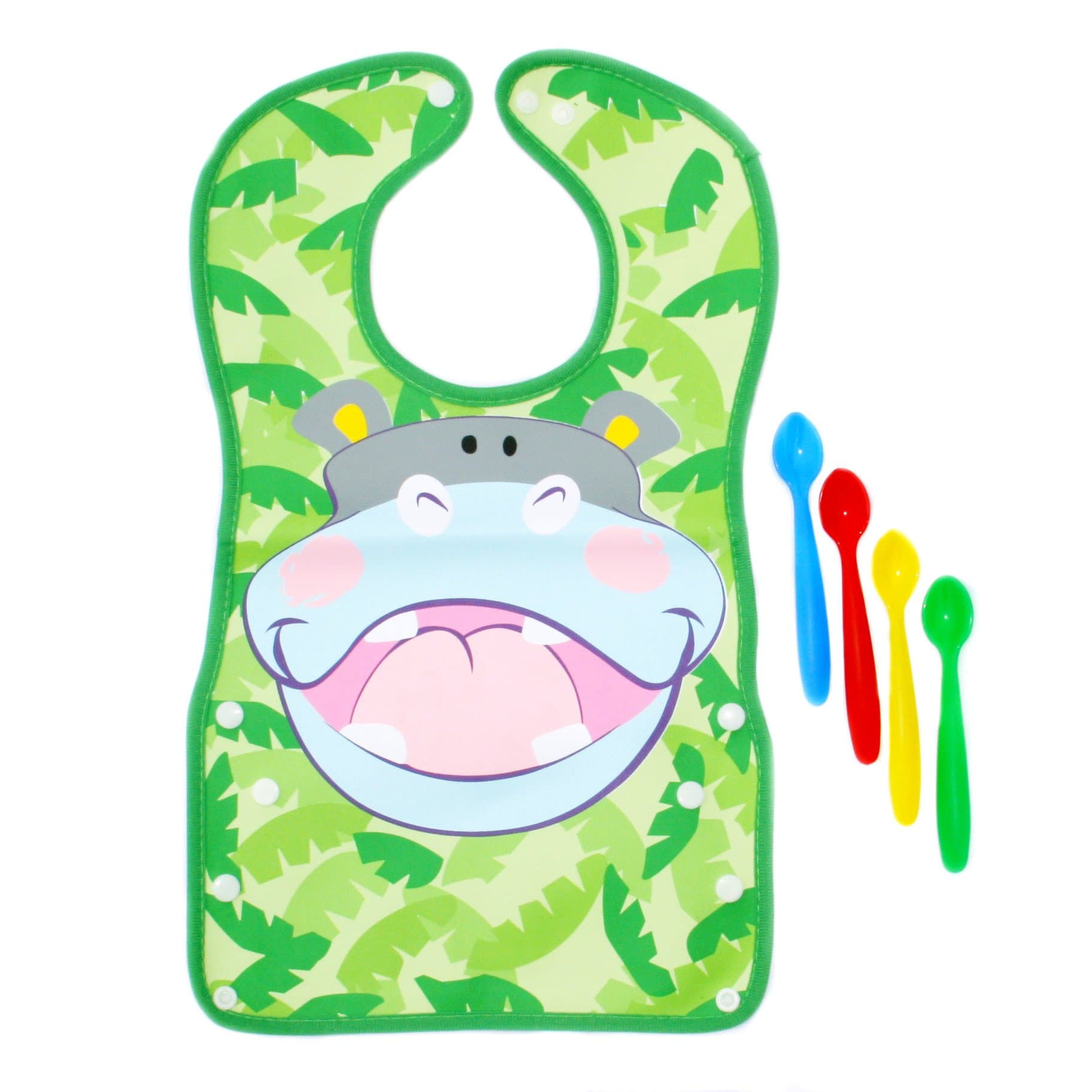 Little Squats- Hippo Bib and Spoon Set