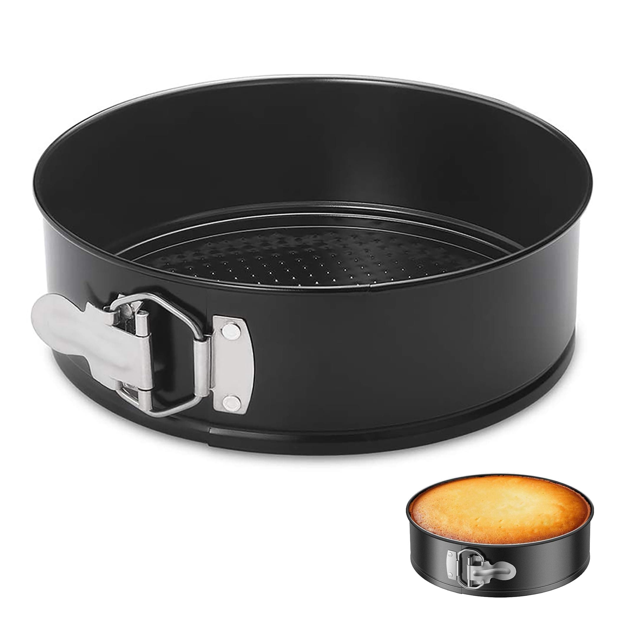 6 Inch Springform Cake Tin, 16cm Non-Stick Round Baking Pan, Carbon Steel Cake Mould with Loose Removable Bottom for Cheesecake Baking