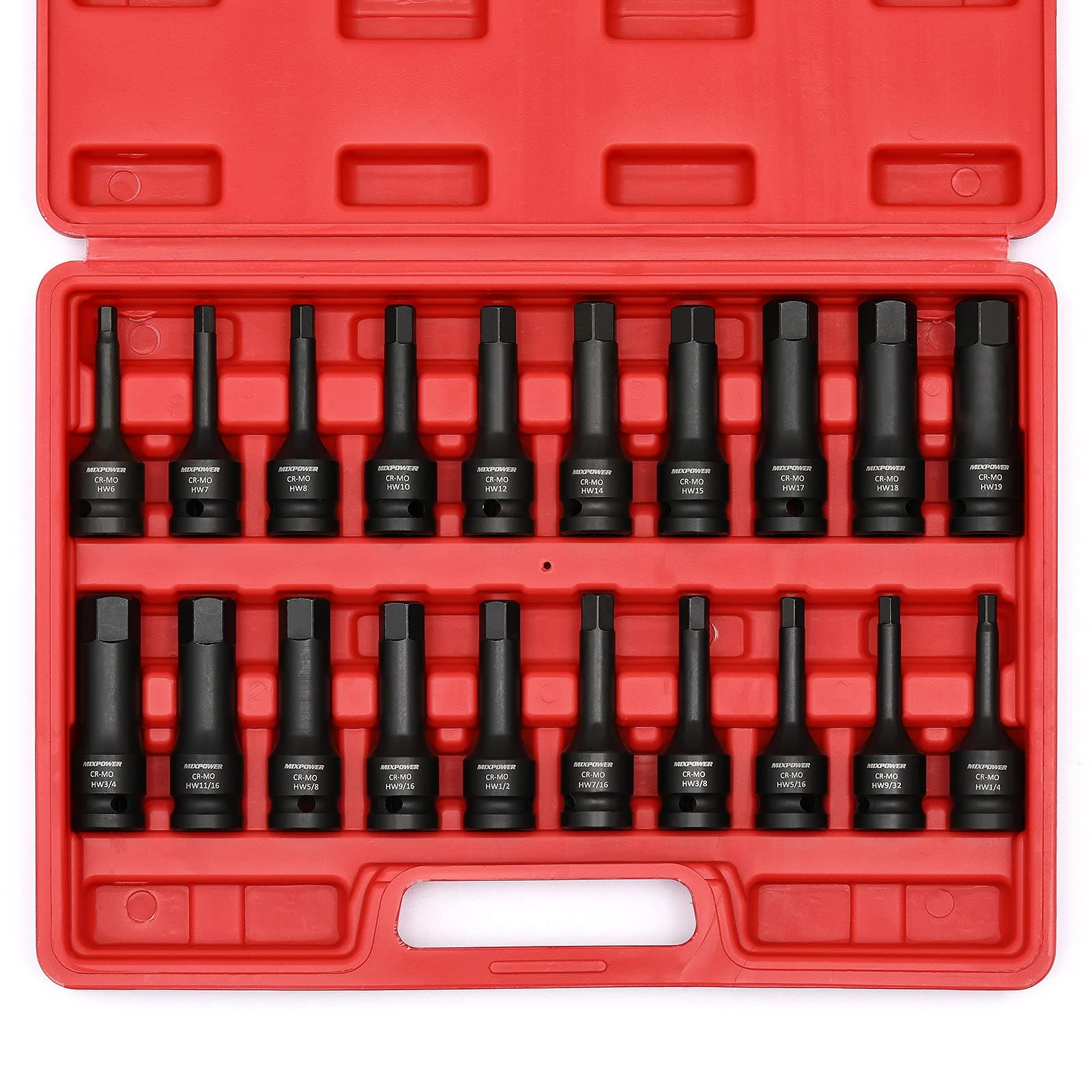 1/2" Drive Master Impact Hex Bit Set