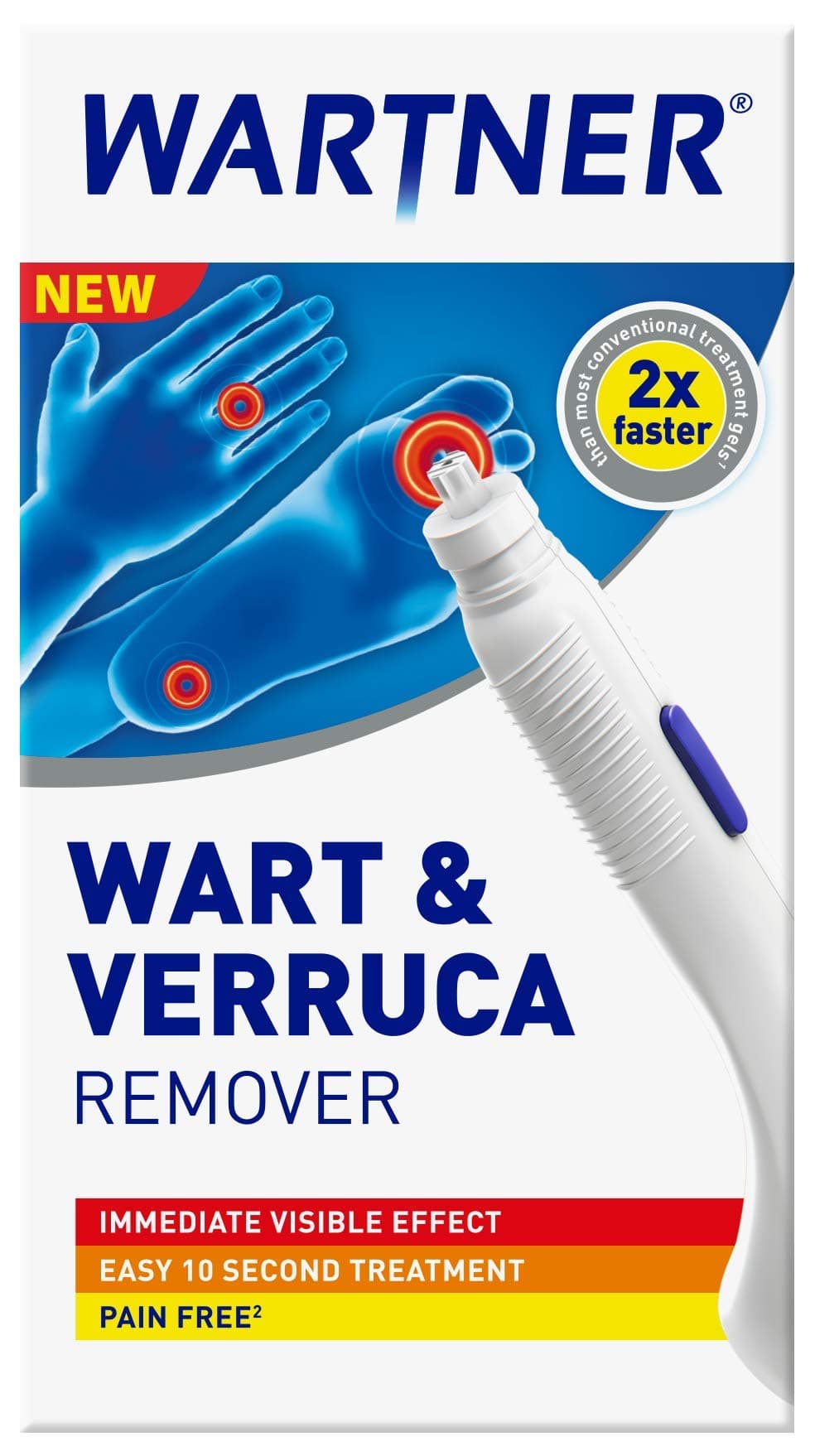 WARTNER Wart & Verruca Remover Pen - Easy, Fast, Effective, and Safely Removes Warts & Verrucas