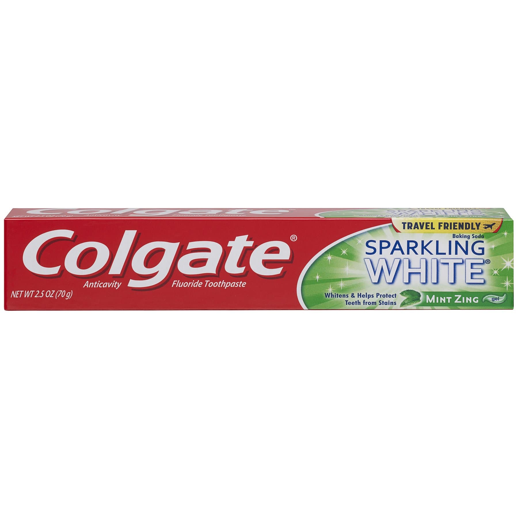 ColgateSparkling White Gel Toothpaste, Mint Zing, 2.5 Ounce (Pack of 6)