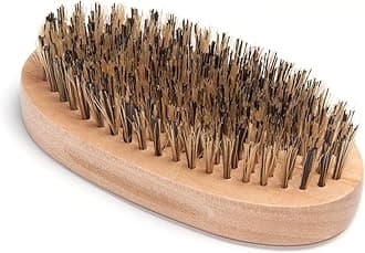Diane Reinforced Boar Bristle Oval Wave Brush for Men and Barbers – Hard Bristles for Thick to Coarse Hair – Use for Detangling, Smoothing, Wave Styles, Restore Shine and Texture