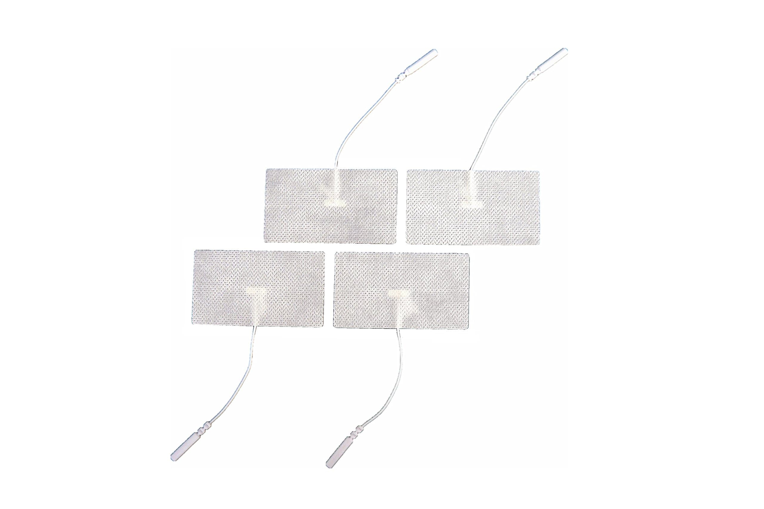 PG473W Disposable electrostimulation conductive cloth electrodes with wire and socket - rectangular (45mm x 80mm)