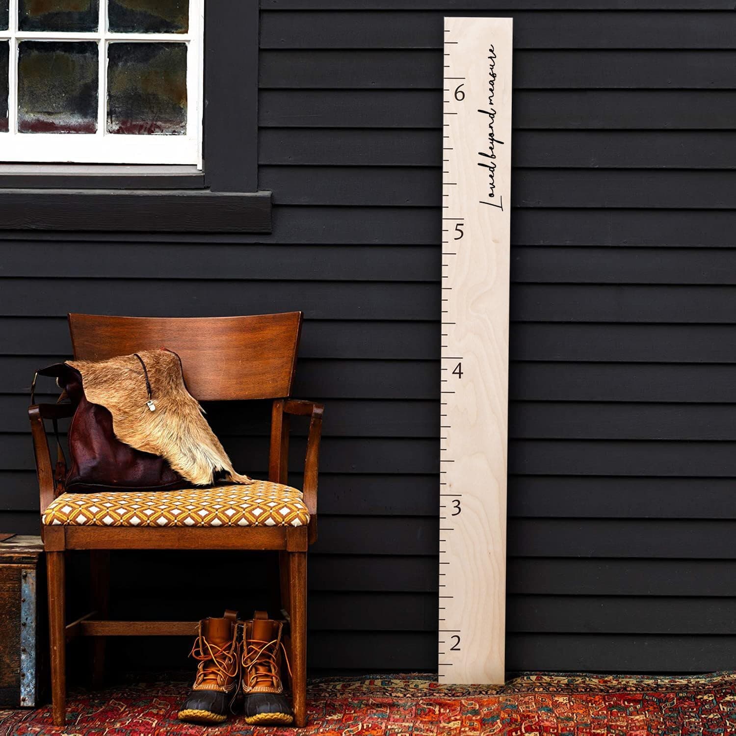 Boho Growth Chart for Wall Wooden Growth Chart for Kids, Height Chart for Wall, Kids Height Wall Chart, Kids Sizing Chart, Wall Height Chart for Kids - Love Beyond Measure, Natural