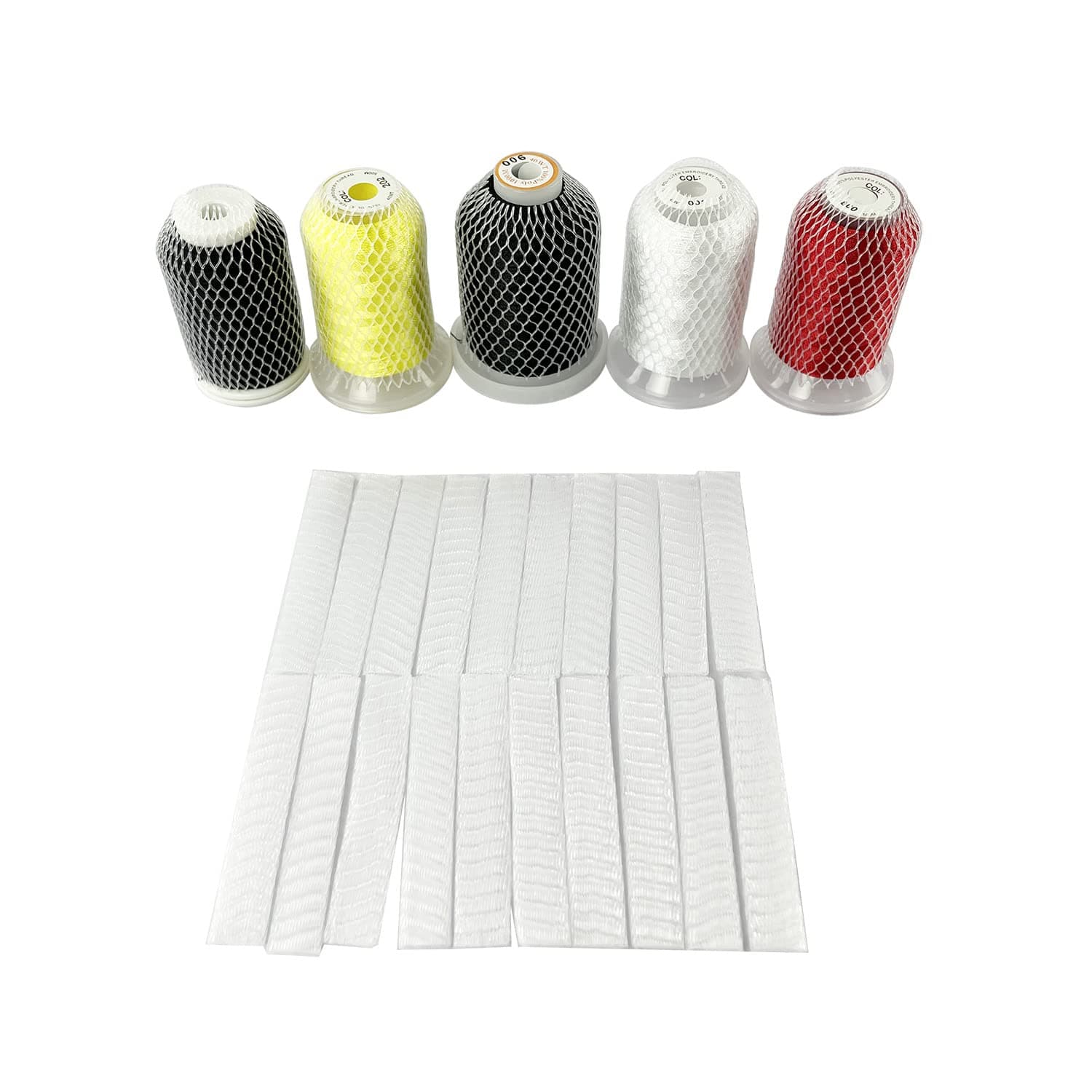 100pcs Thread Net Spool Saver for Different Sizes of Embroidery Sewing Quilting and Serger Thread Spools/Cones (6x1CM)