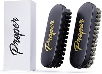 Premium Horse Hair Leather Brushes Set for Car Detailing, Furniture & Upholstery - Professional Horsehair Cleaning Brush for Couch, Car Seats, Alcantara & Interior Surfaces