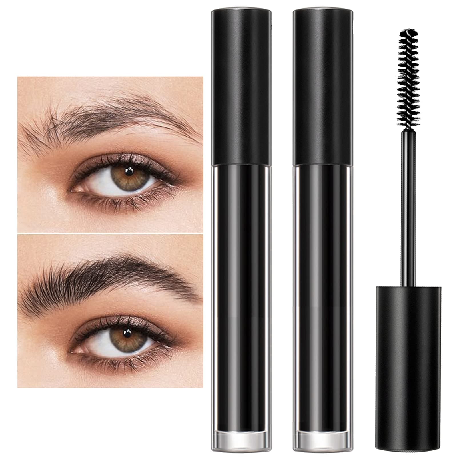 DAGEDA Black Eyebrow Setting Gel, 2 Pack Brow Fix Gel, Waterproof And Sweat-Proof Eyebrow Repair Liquid Brows Styling Beauty Salon Home Use Makeup, 1.81oz