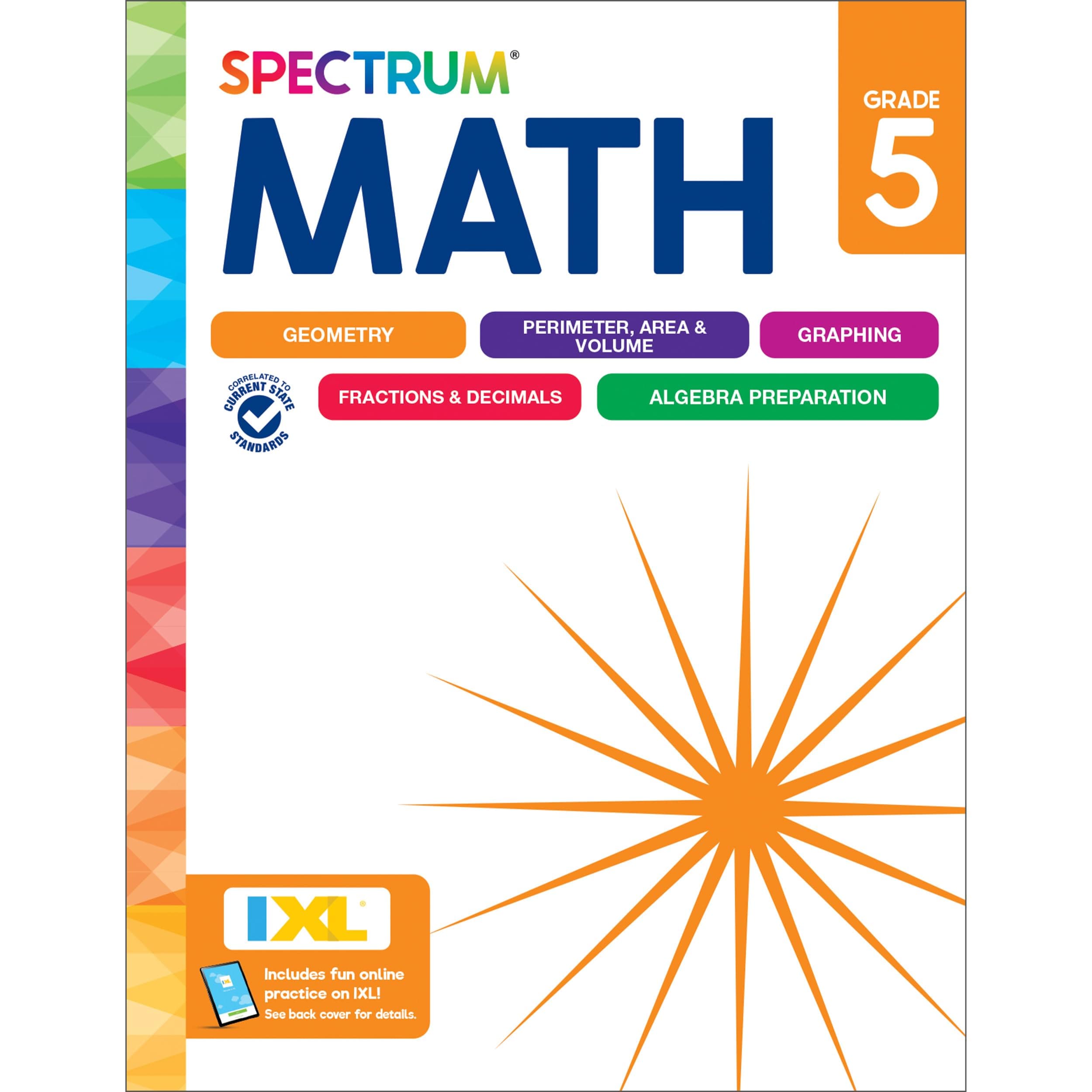 Spectrum 5th Grade Math Workbooks, Mathematics Activity Book for Kids Ages 10...